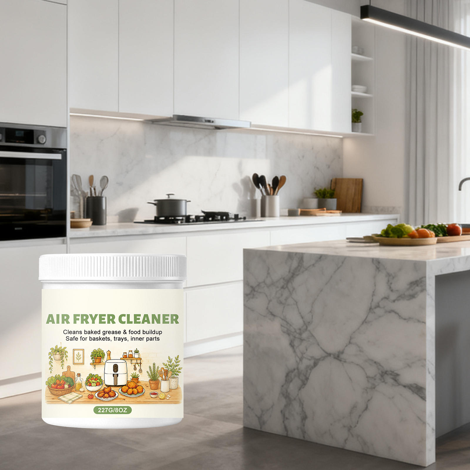 Air Fryer Deep Cleaning Powder For Kitchen Heavy Grease Stains Daily Household Appliance Care Supplies