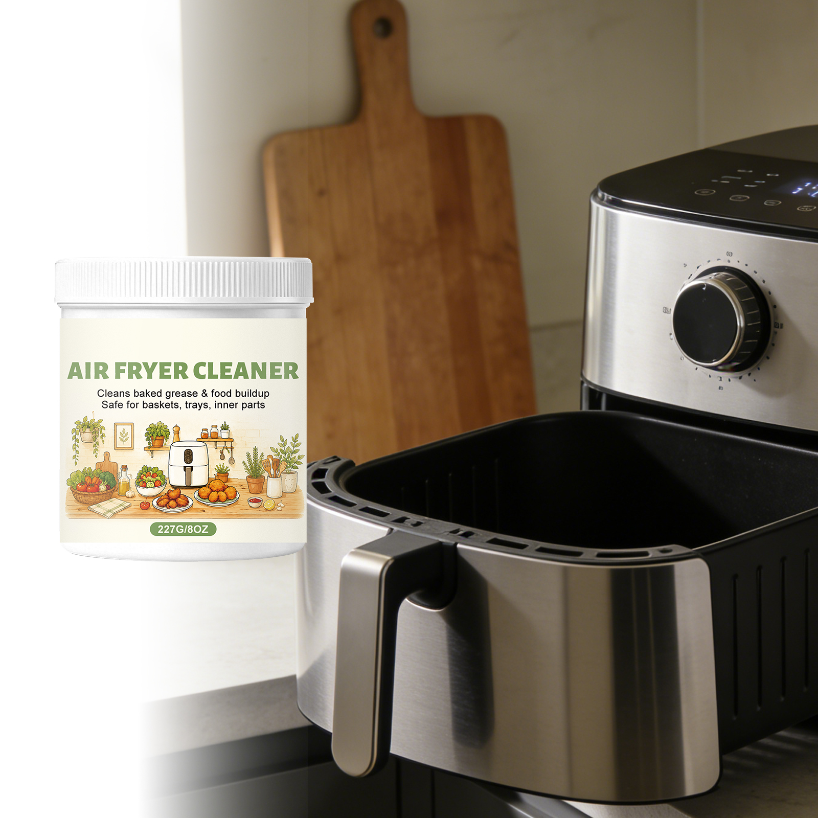 Air Fryer Deep Cleaning Powder For Kitchen Heavy Grease Stains Daily Household Appliance Care Supplies