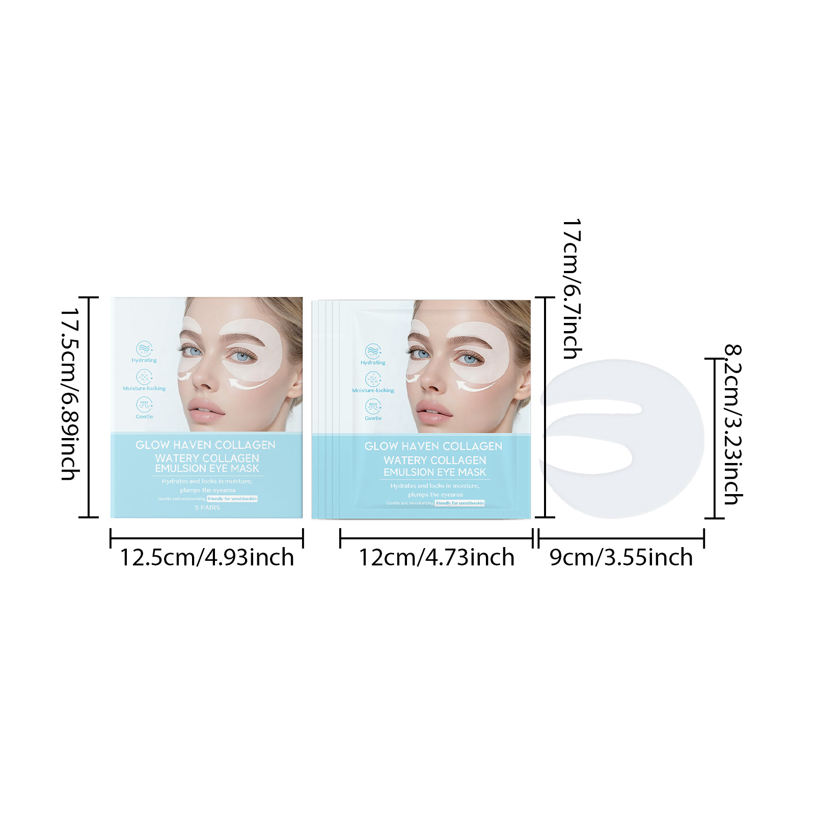 Collagen Moisturizing Eye Mask Plump Delicate Mild Hydrating Soft Tender Daily Skin Care Around Eyes
