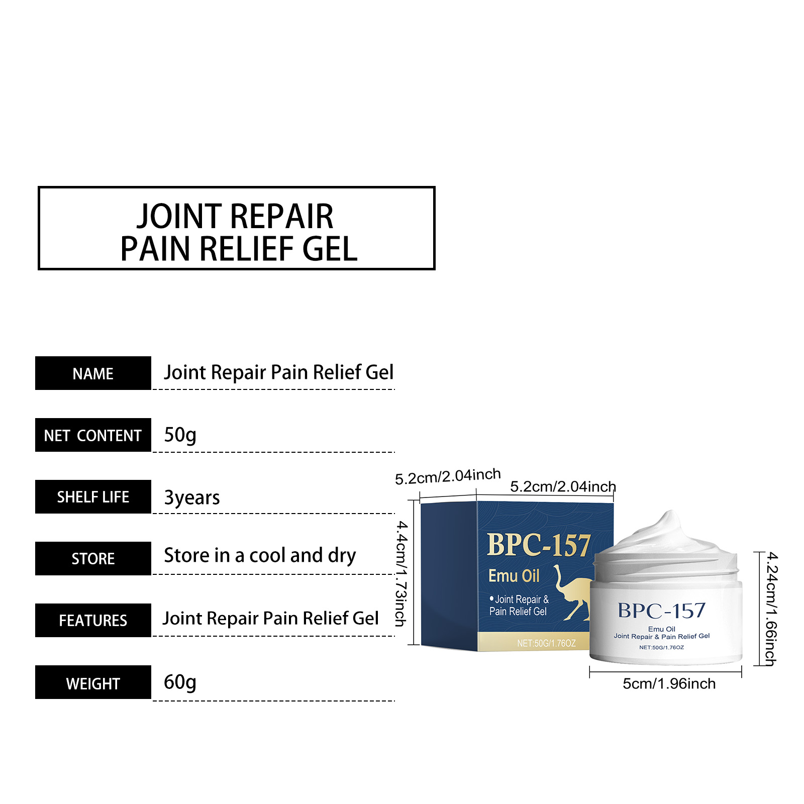 Joint Care Gel Mild Gentle Nourish Daily Smear Body Ankle Shoulder Neck Arm Joint Tissue Skin