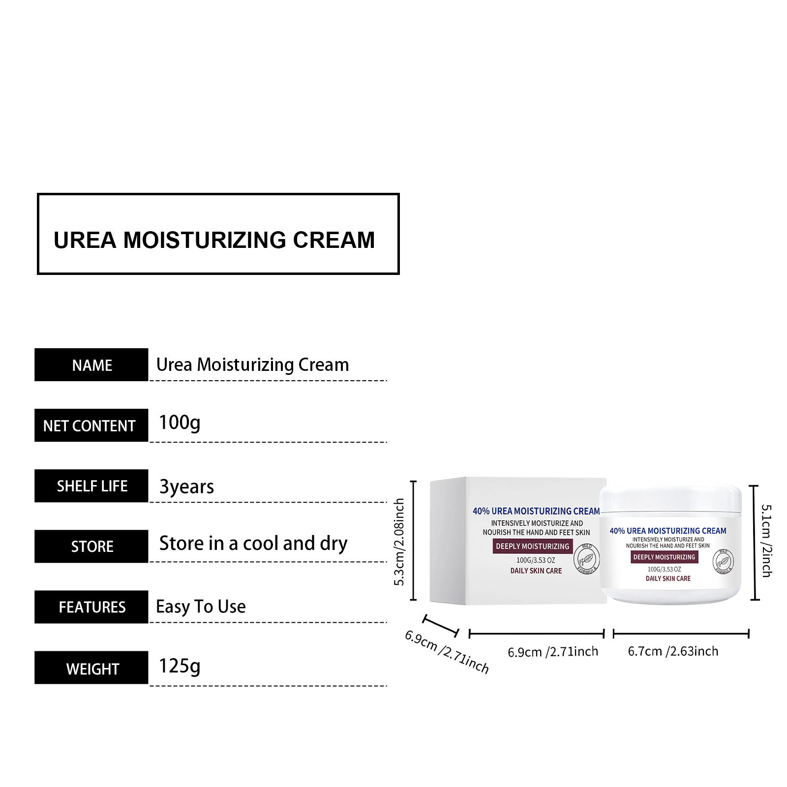 Urea Moisturizing Hand Foot Cream Soft Mild Skin Friendly Delicate Comfort Daily Care Lotion