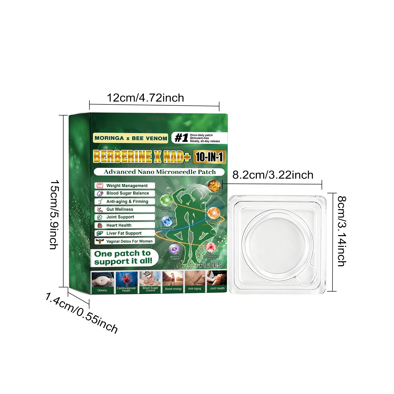 Compound Plant Extract Care Patch Mild Natural Formula Soft Skin Friendly Close Fit Tiny Portable Easy Attach Daily Skin Care
