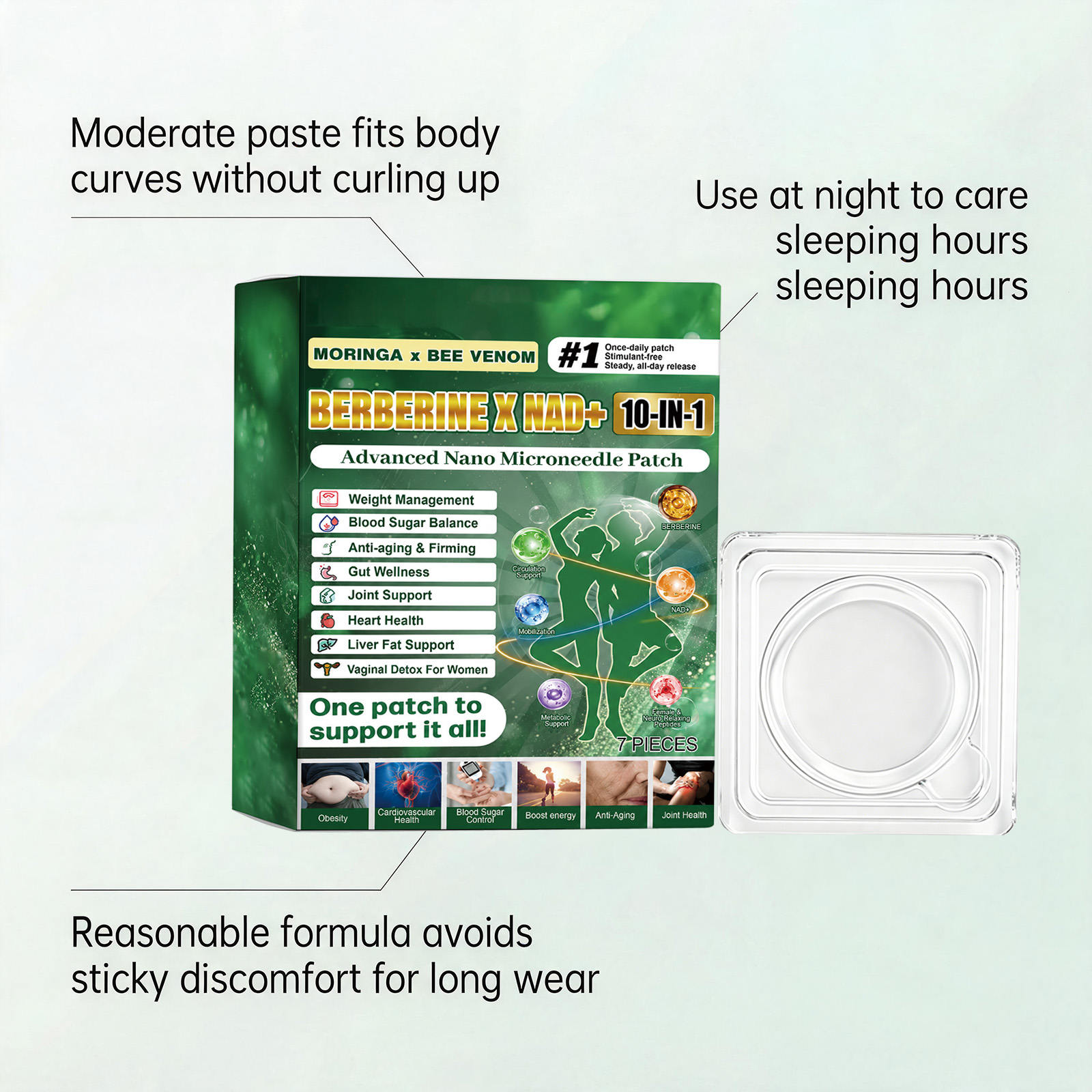 Compound Plant Extract Care Patch Mild Natural Formula Soft Skin Friendly Close Fit Tiny Portable Easy Attach Daily Skin Care