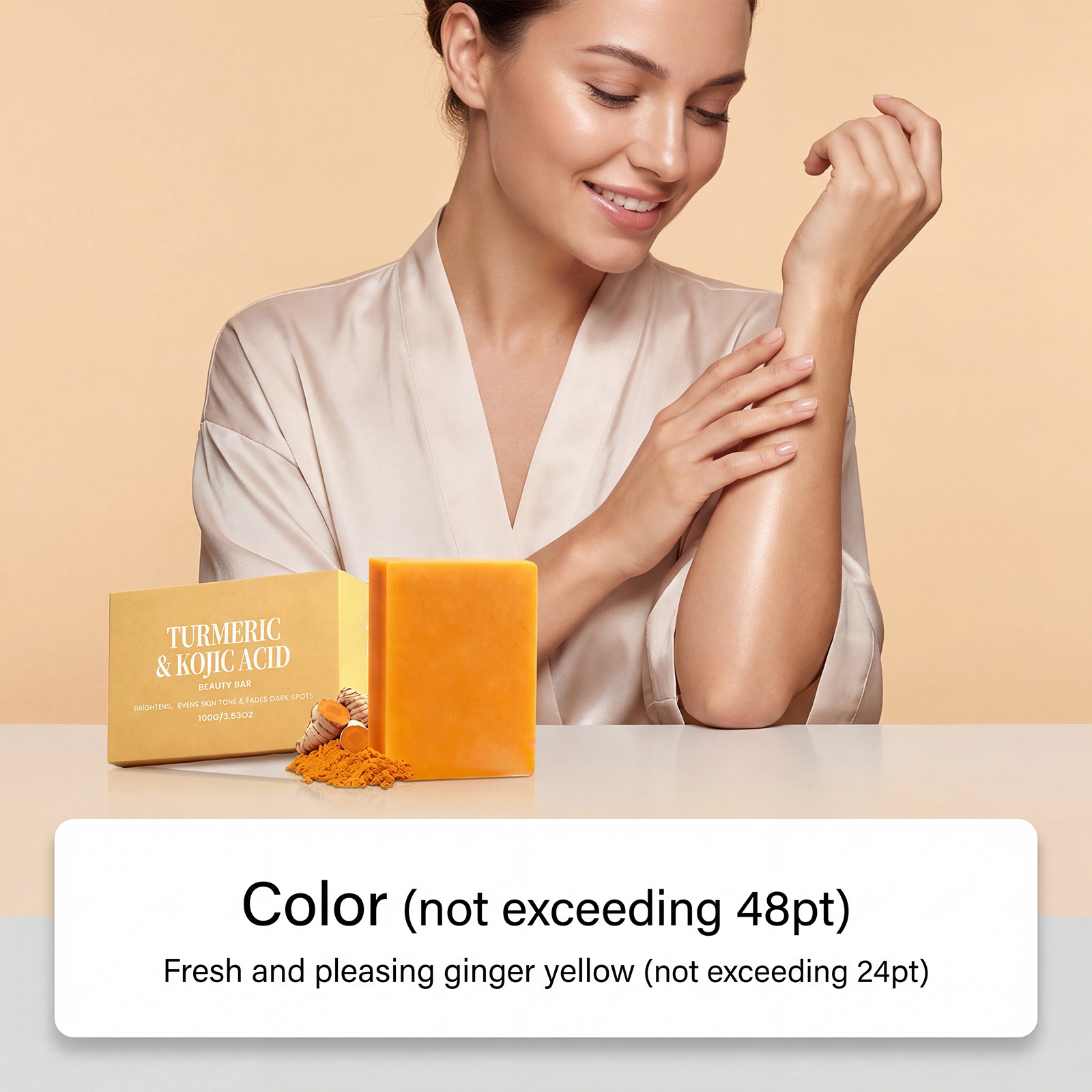 Turmeric Brightening Bath Soap Mild Cleansing Moisturizing Softening Glowing Purifying Refreshing Skin Body Wash