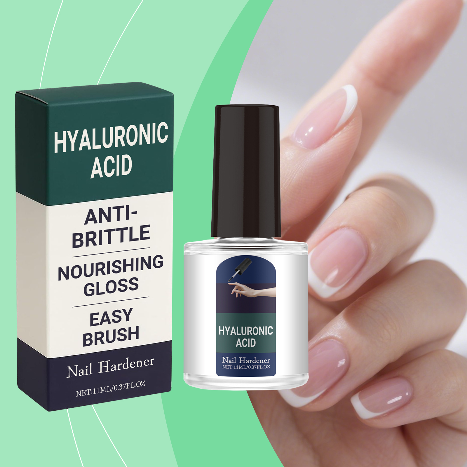 Nail Nourish Serum Mild Formula Protect Soft Natural Shiny Smooth Daily Maintain Hand Toe Nail