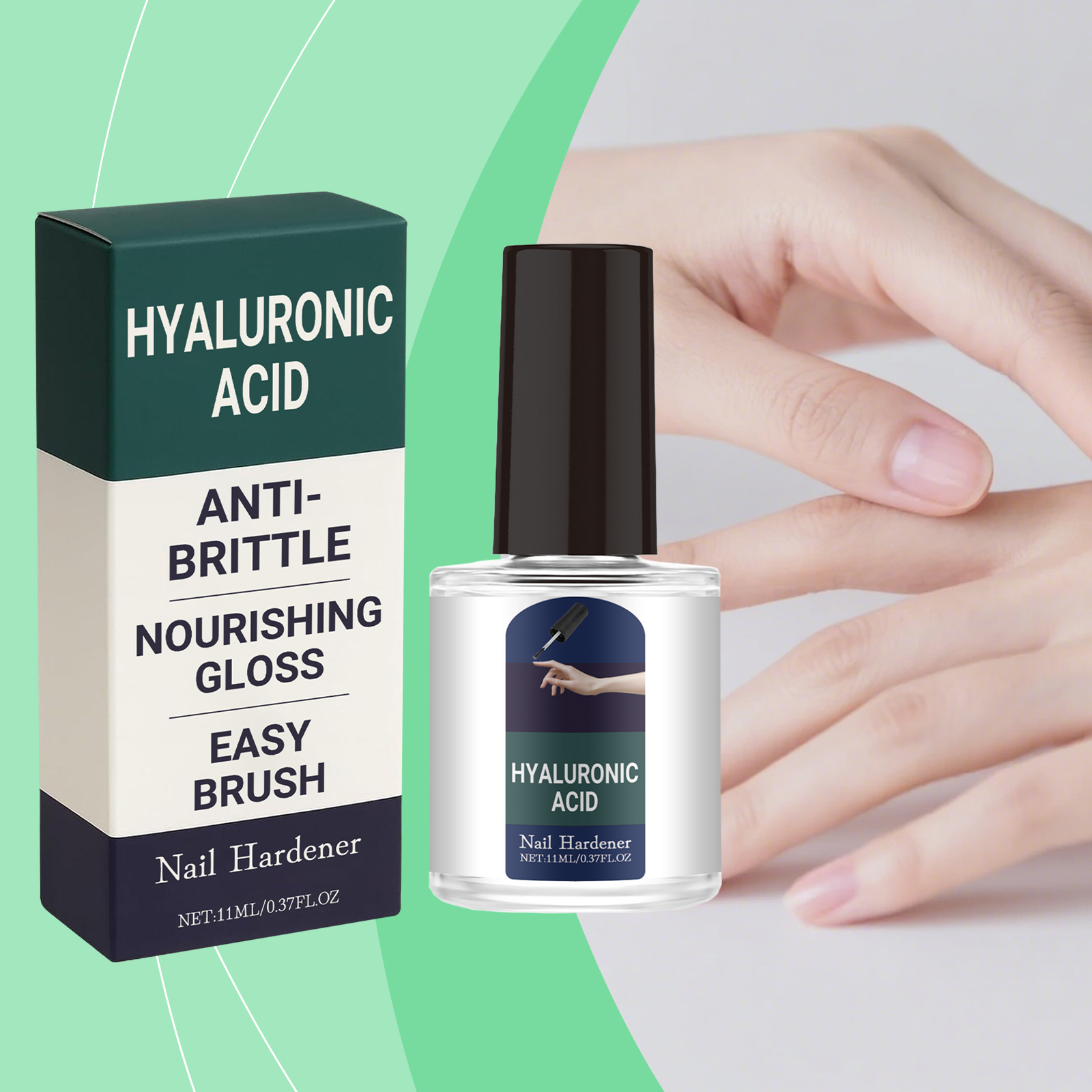 Nail Nourish Serum Mild Formula Protect Soft Natural Shiny Smooth Daily Maintain Hand Toe Nail