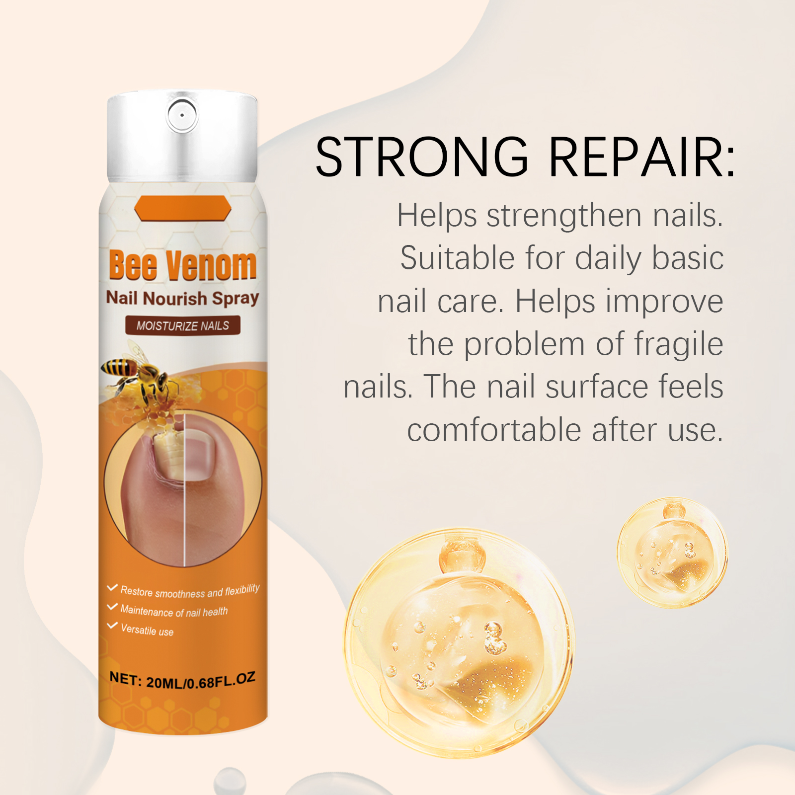 Nail Care Spray Daily Mild Nourishment Improve Nail Cuticle Cleansing Auxiliary Care Nails