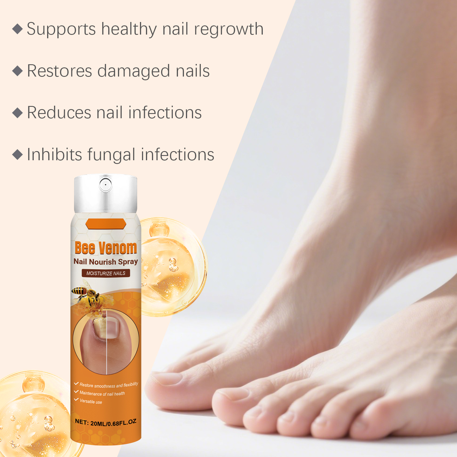 Nail Care Spray Daily Mild Nourishment Improve Nail Cuticle Cleansing Auxiliary Care Nails