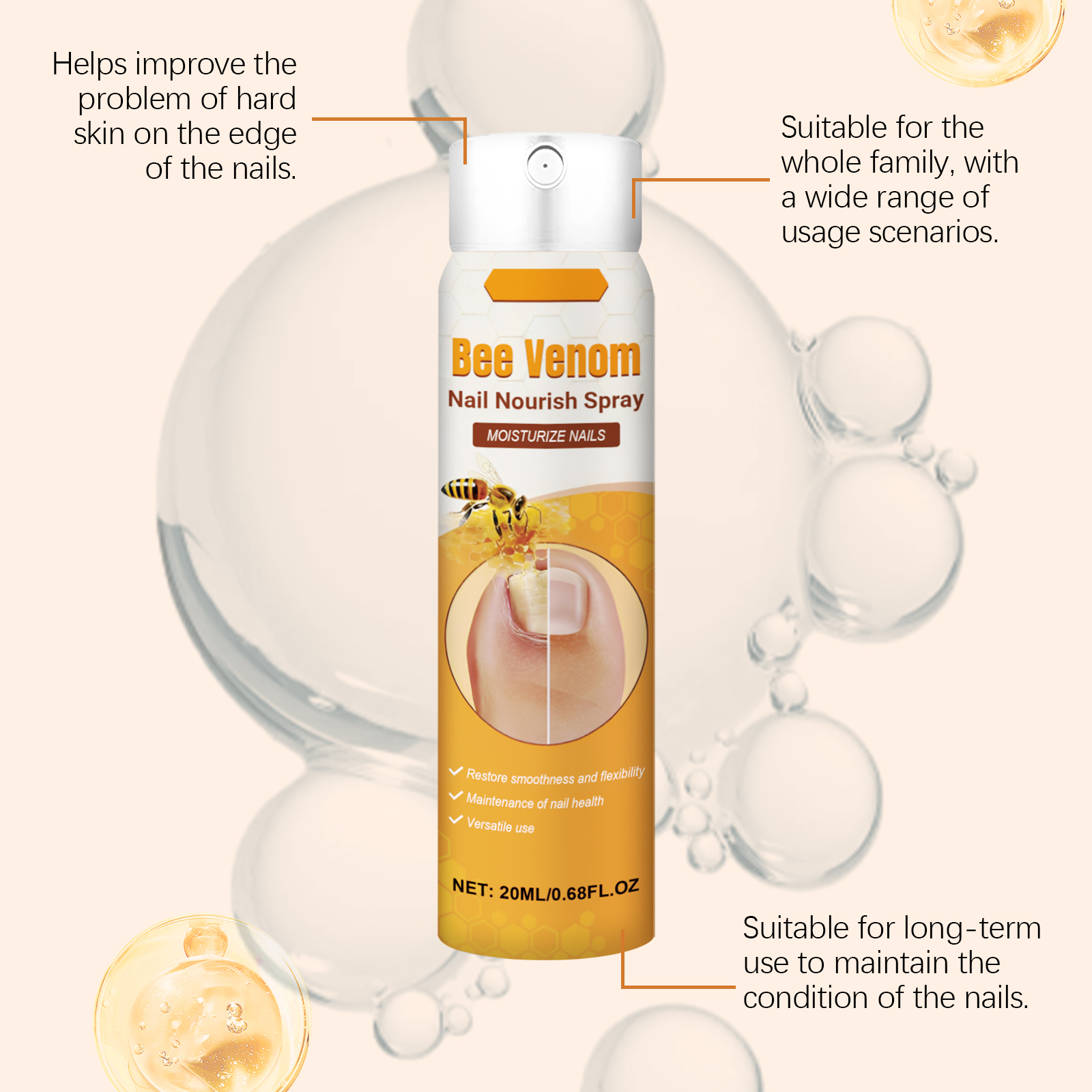 Nail Care Spray Daily Mild Nourishment Improve Nail Cuticle Cleansing Auxiliary Care Nails