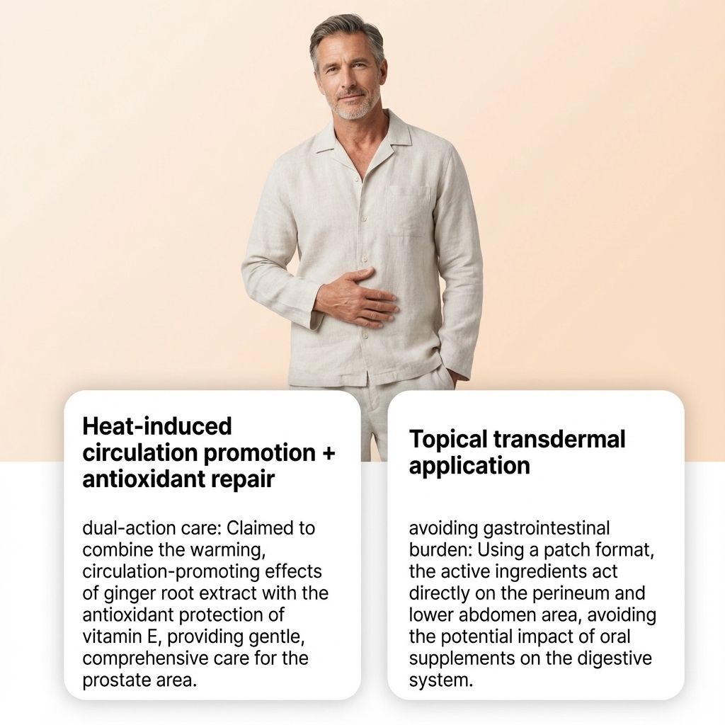 Male Care Patch Gentle Skin Friendly Breathable Sedentary Discomfort Local Vitality Improvement Comfort Daily Maintenance