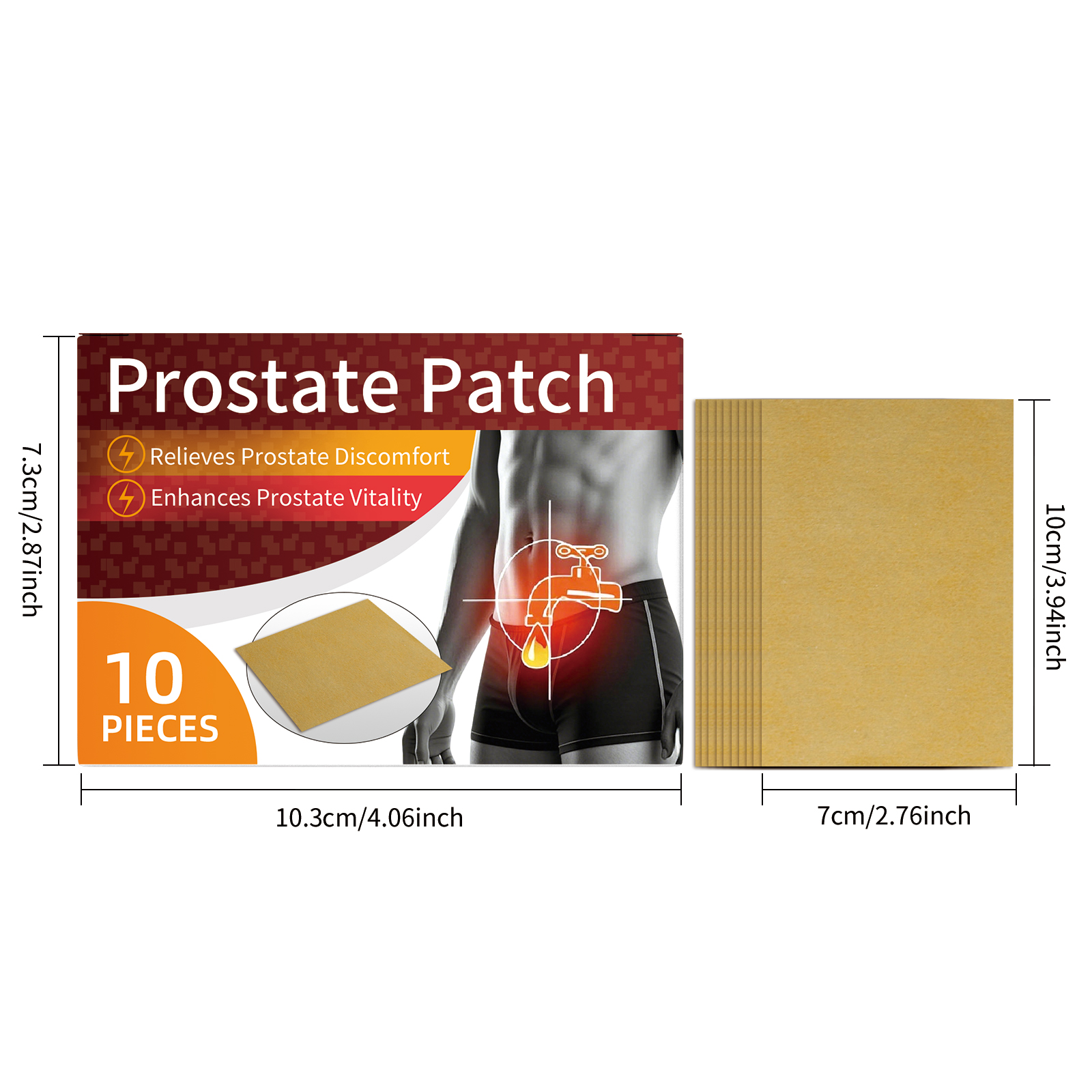 Male Care Patch Gentle Skin Friendly Breathable Sedentary Discomfort Local Vitality Improvement Comfort Daily Maintenance