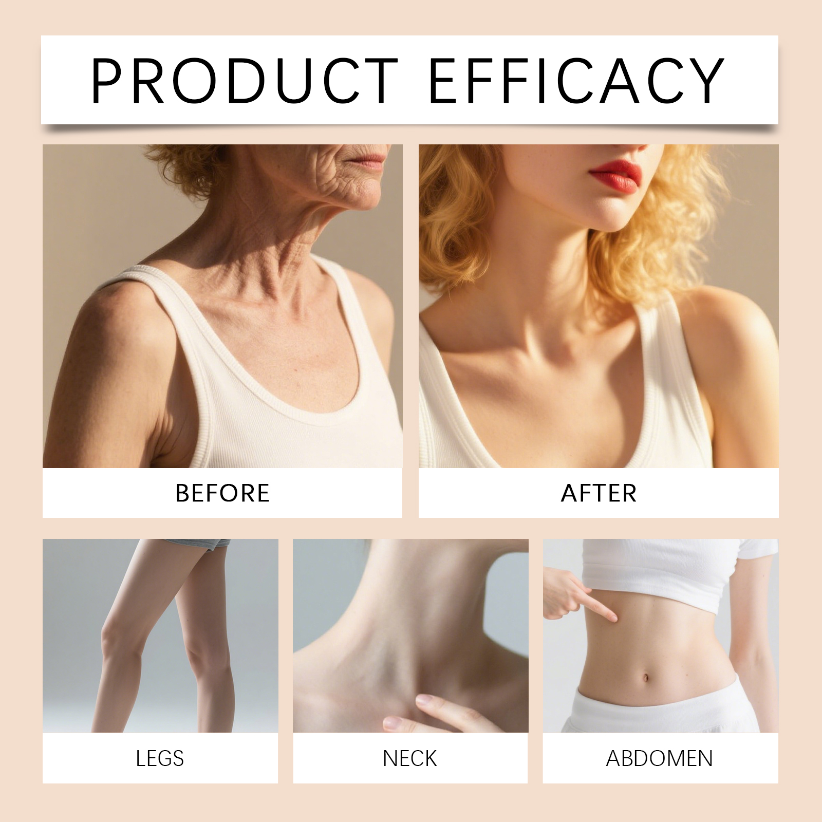 Skin Elastic Care Cream Moisturizing Transparent Sodium Hyaluronate Brightening Neck Body Skin Tender