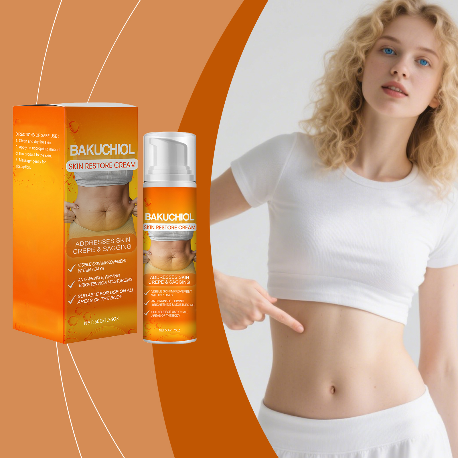 Skin Elastic Care Cream Moisturizing Transparent Sodium Hyaluronate Brightening Neck Body Skin Tender
