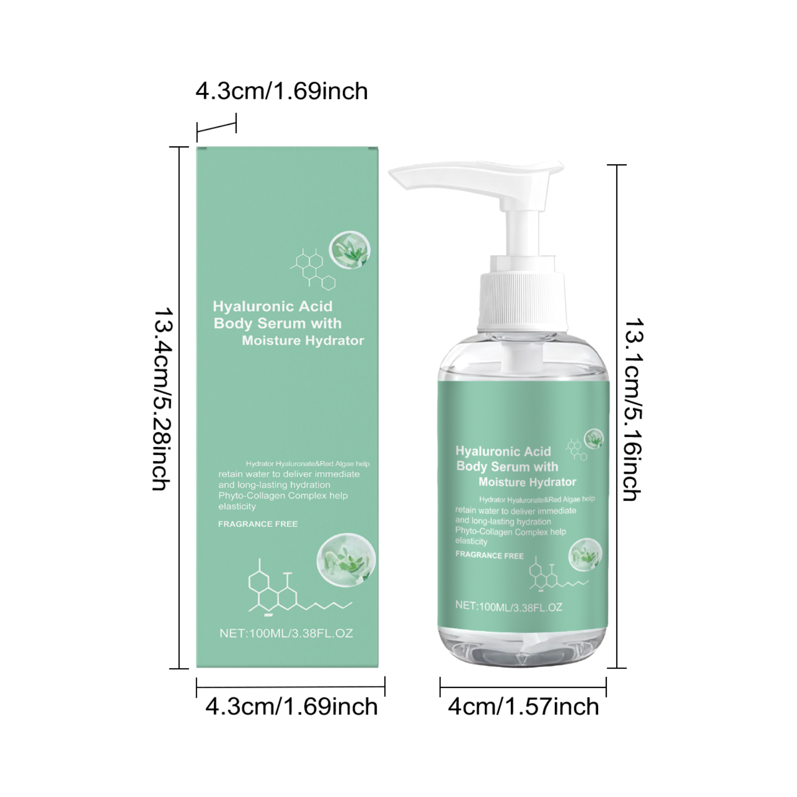 Hyaluronic Acid Body Essence Liquid Mild Nourish Elastic Smooth Skin Refreshing Texture Moisturizing Care
