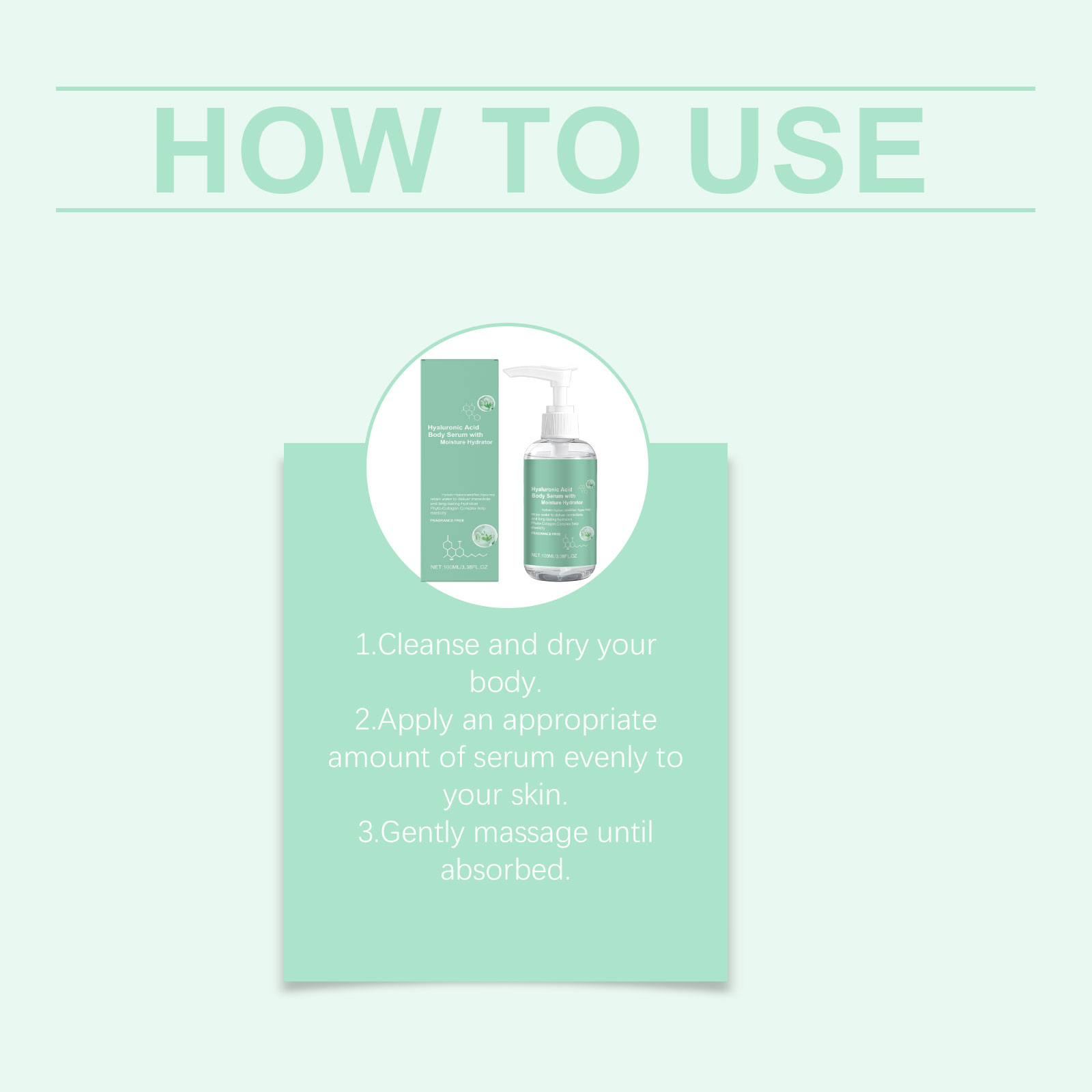 Hyaluronic Acid Body Essence Liquid Mild Nourish Elastic Smooth Skin Refreshing Texture Moisturizing Care