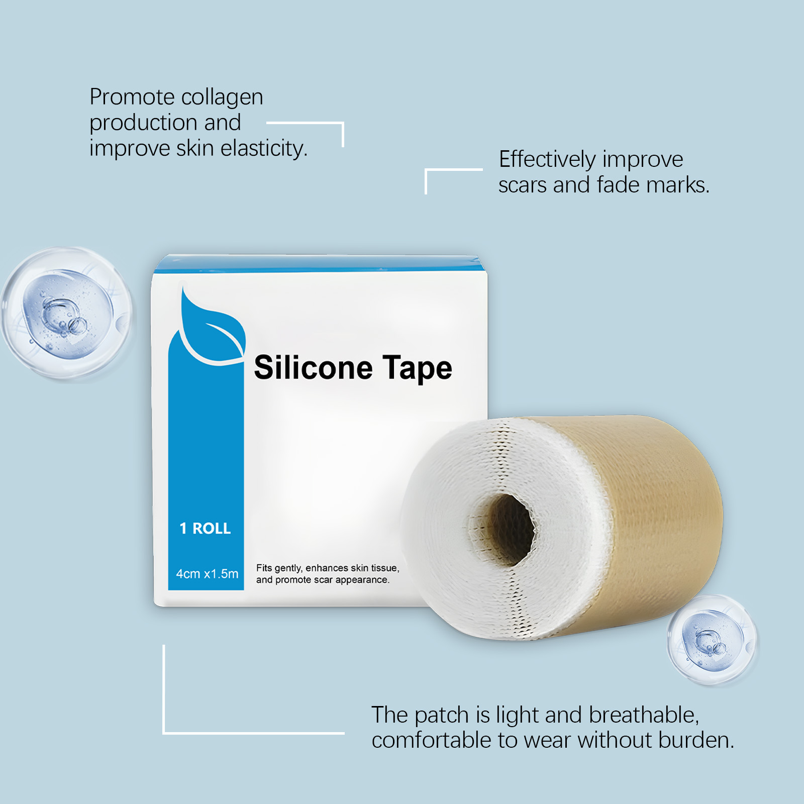 Silicone Comfort Care Patch Gentle Nourish Body Skin Soft Friendly Daily Skincare Sticker