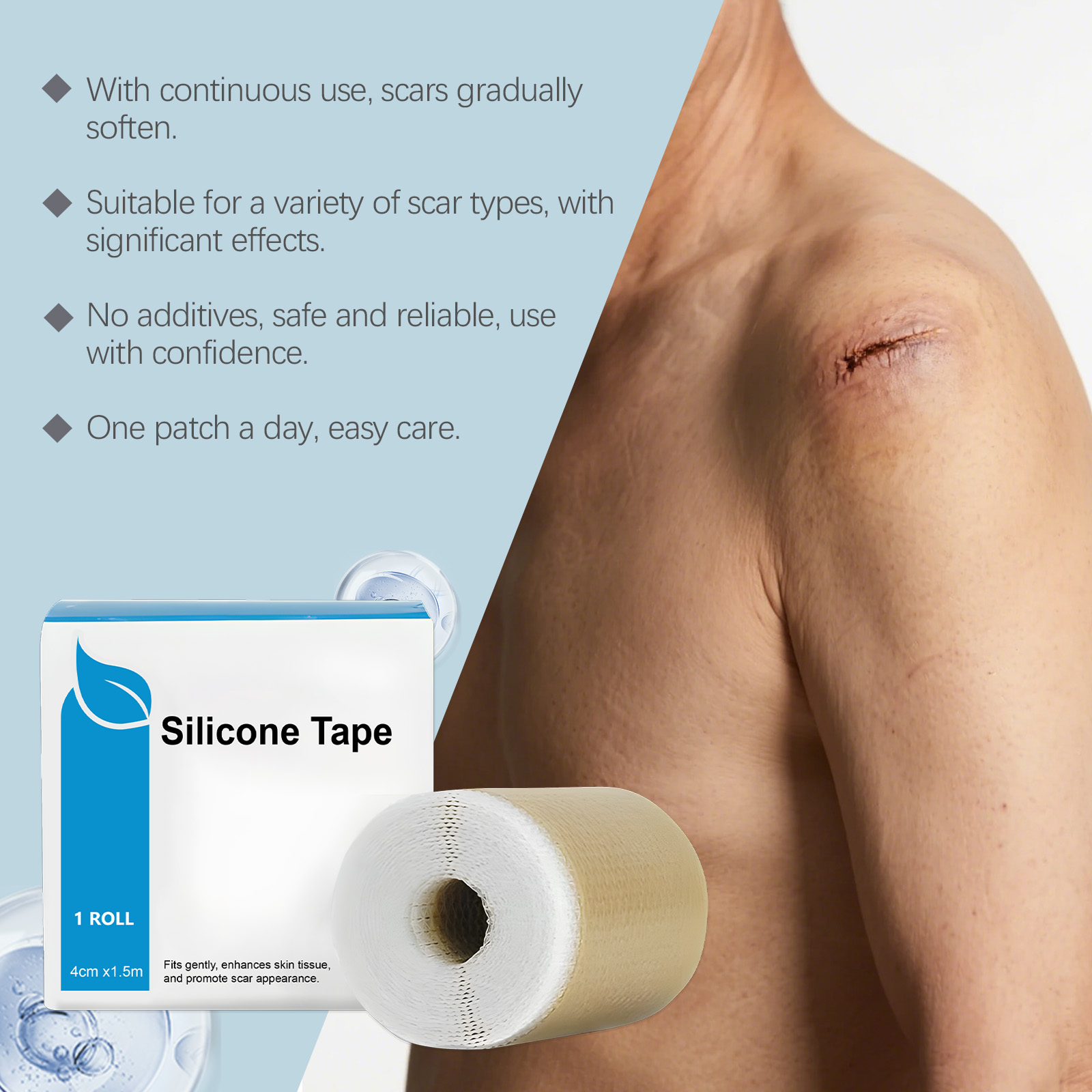 Silicone Comfort Care Patch Gentle Nourish Body Skin Soft Friendly Daily Skincare Sticker