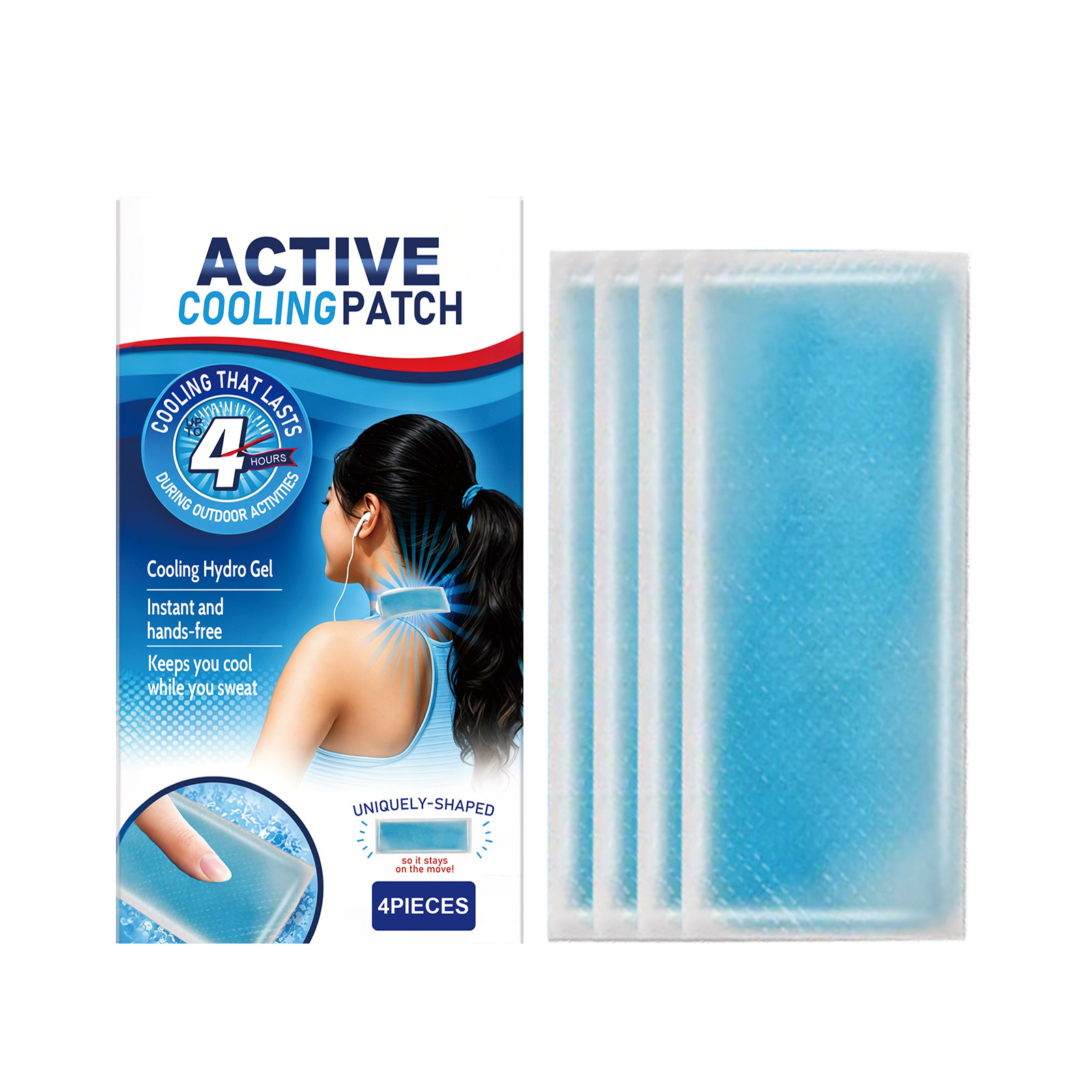 Body Cooling Patch Daily Sports Summer Outdoor Cold Compress Physical Cooling Breathable Thin Portable Sticker