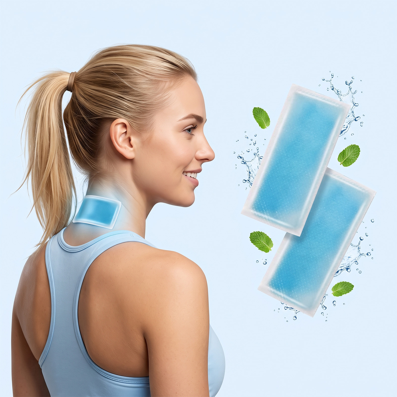 Body Cooling Patch Daily Sports Summer Outdoor Cold Compress Physical Cooling Breathable Thin Portable Sticker