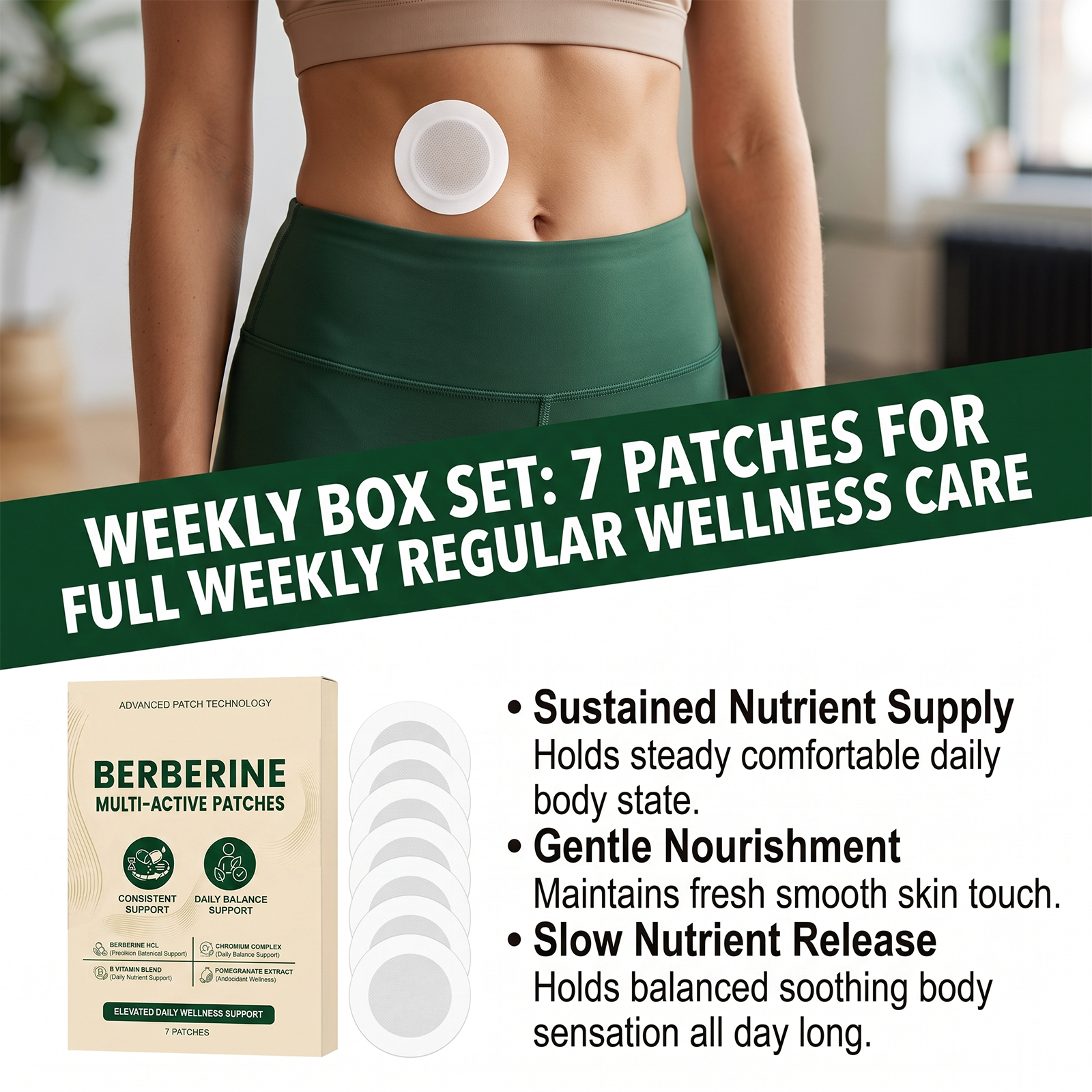 Body Care Patch Mild Nurture Skin Multi Effect Comfort Skin Friendly Natural Portable Body Treatment Patch