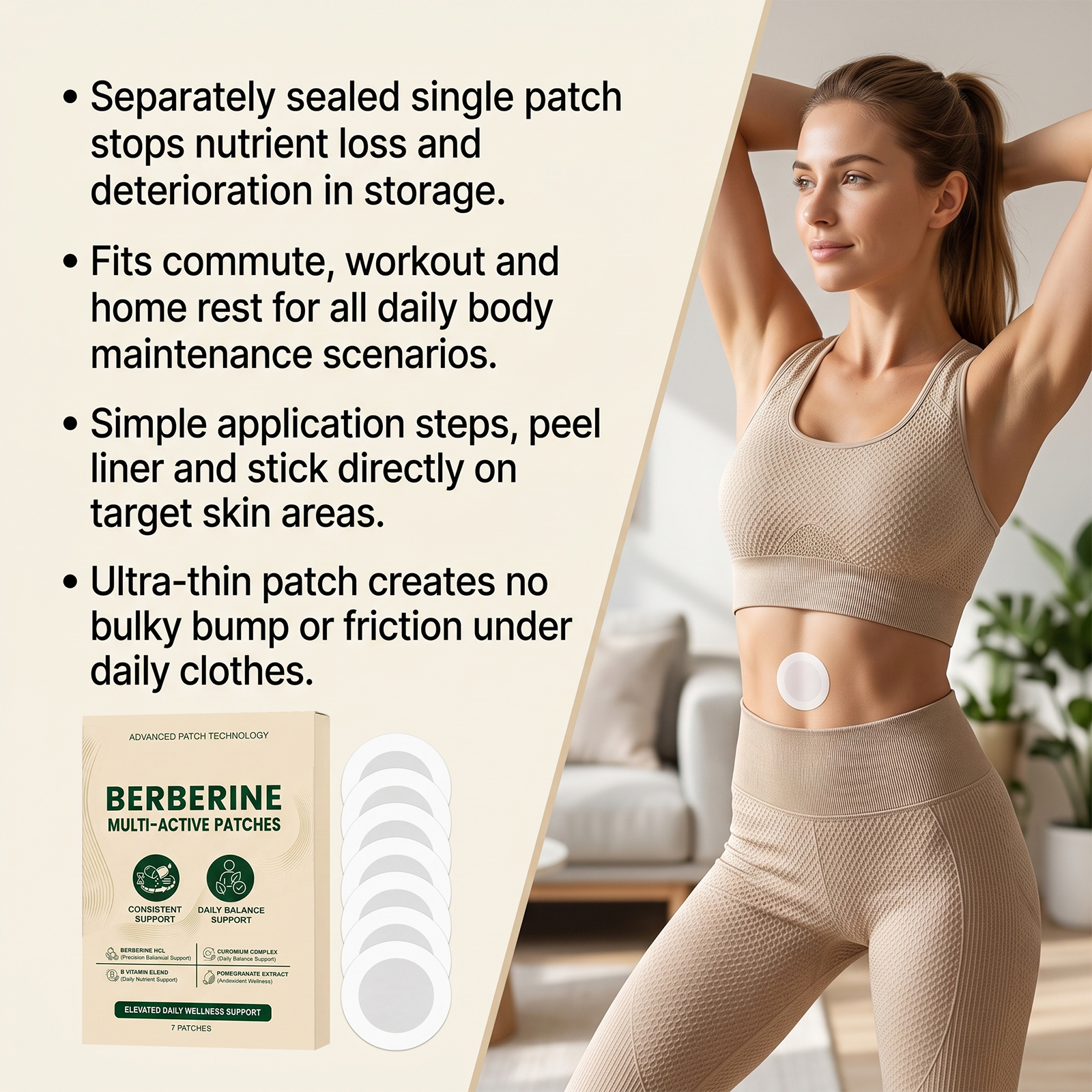 Body Care Patch Mild Nurture Skin Multi Effect Comfort Skin Friendly Natural Portable Body Treatment Patch