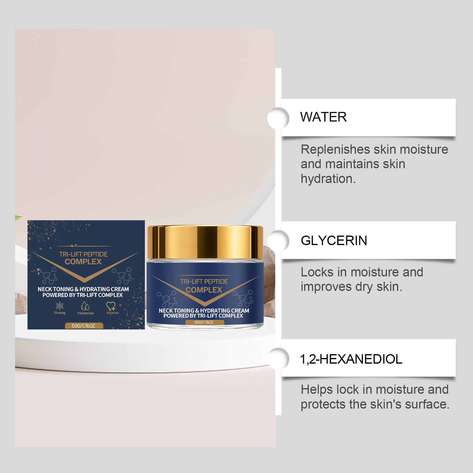 Neck Moisturizing Cream Gentle Formula Delicate Nourish Daily Hydrate Elastic Smooth Neck Skin Contour