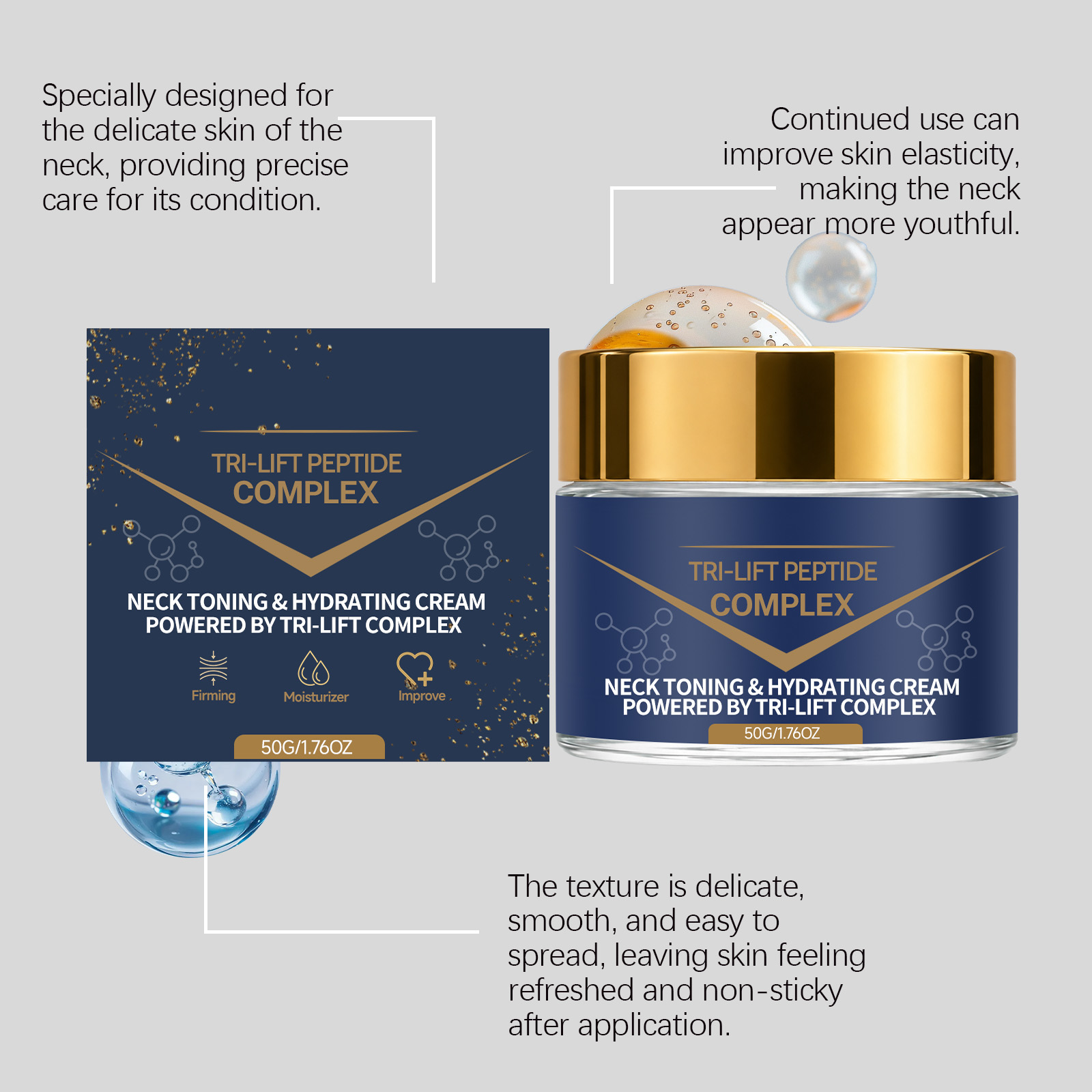 Neck Moisturizing Cream Gentle Formula Delicate Nourish Daily Hydrate Elastic Smooth Neck Skin Contour