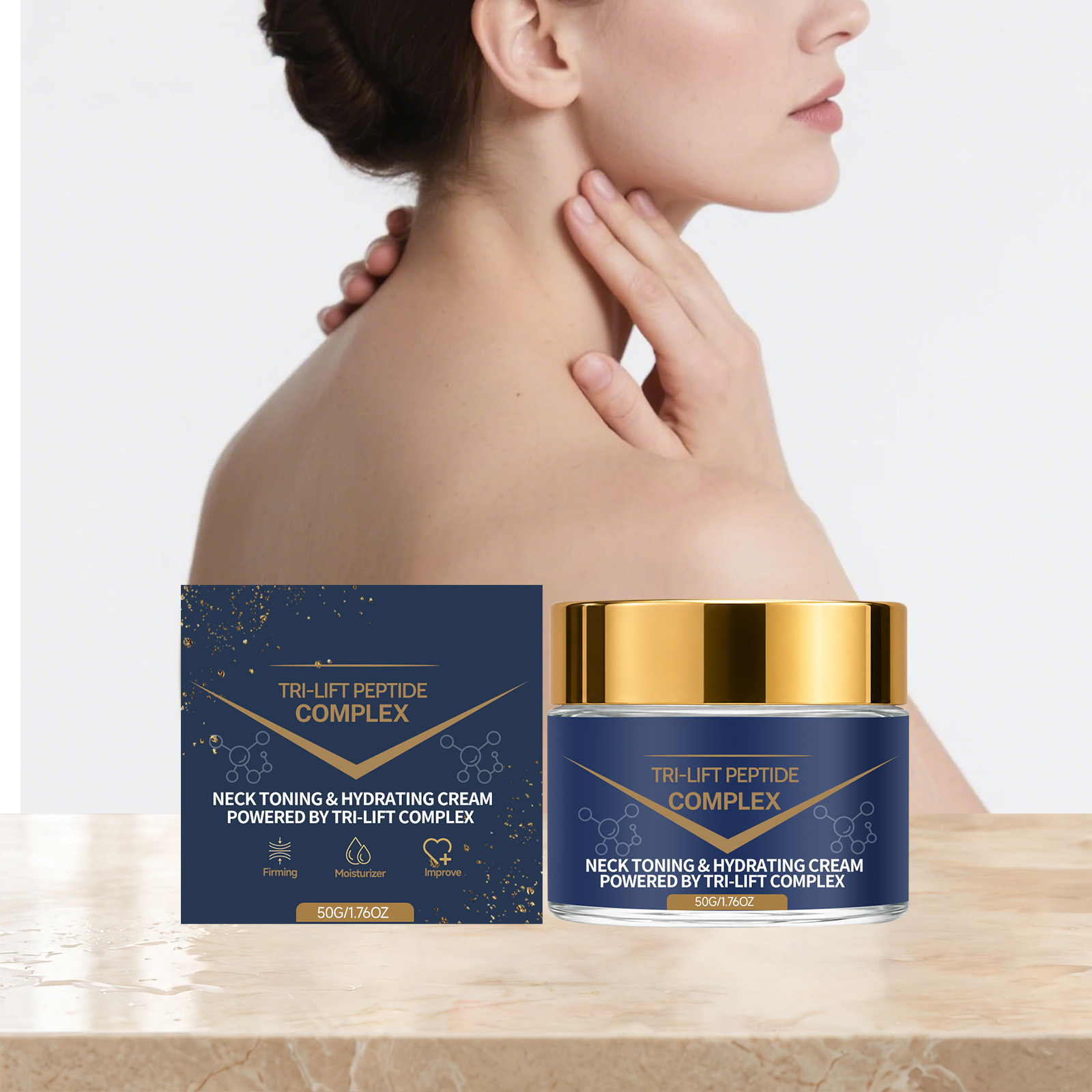 Neck Moisturizing Cream Gentle Formula Delicate Nourish Daily Hydrate Elastic Smooth Neck Skin Contour
