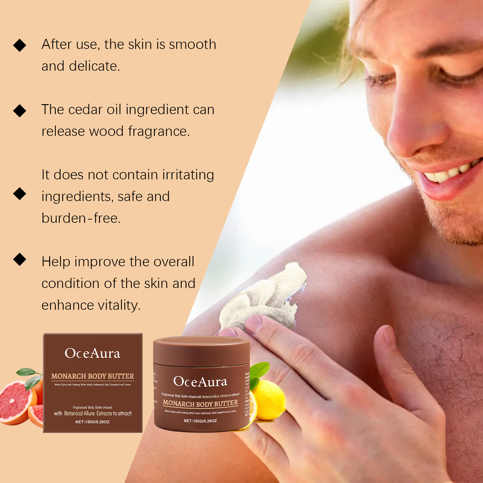 Men Moisturizing Cream Daily For Body Skin Hydrating Soft Delicate Skin External Care
