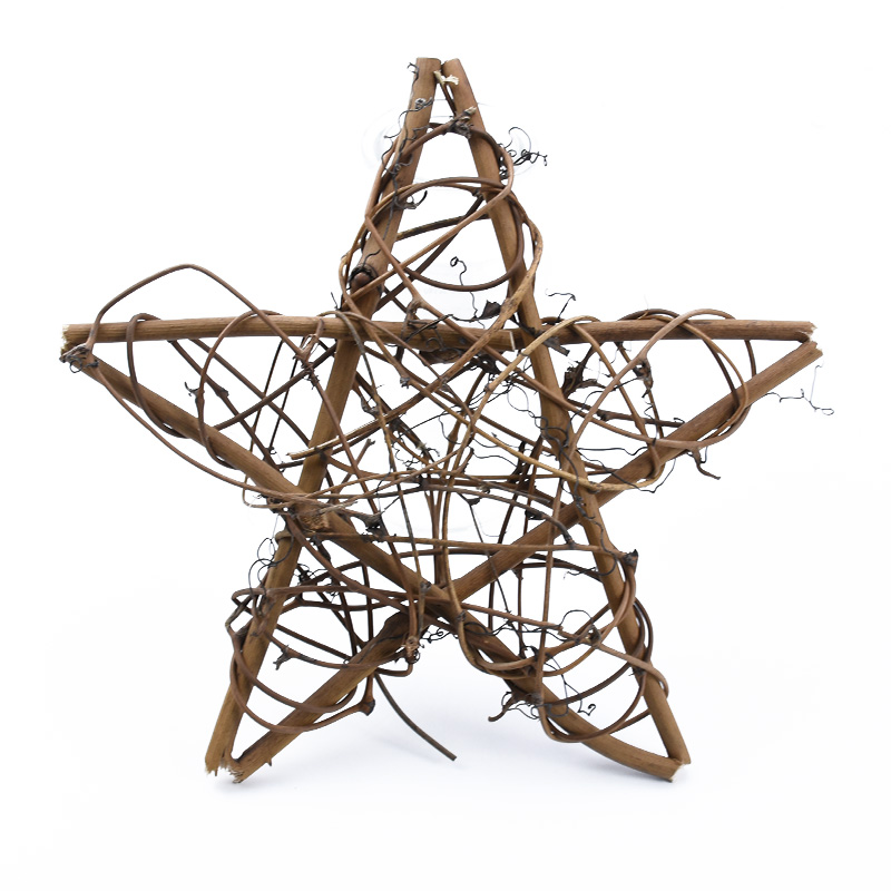 3PCS Star Wreath Natural Vine Hanging Ornament for Home DIY Indoor Outdoor Use Christmas Decoration
