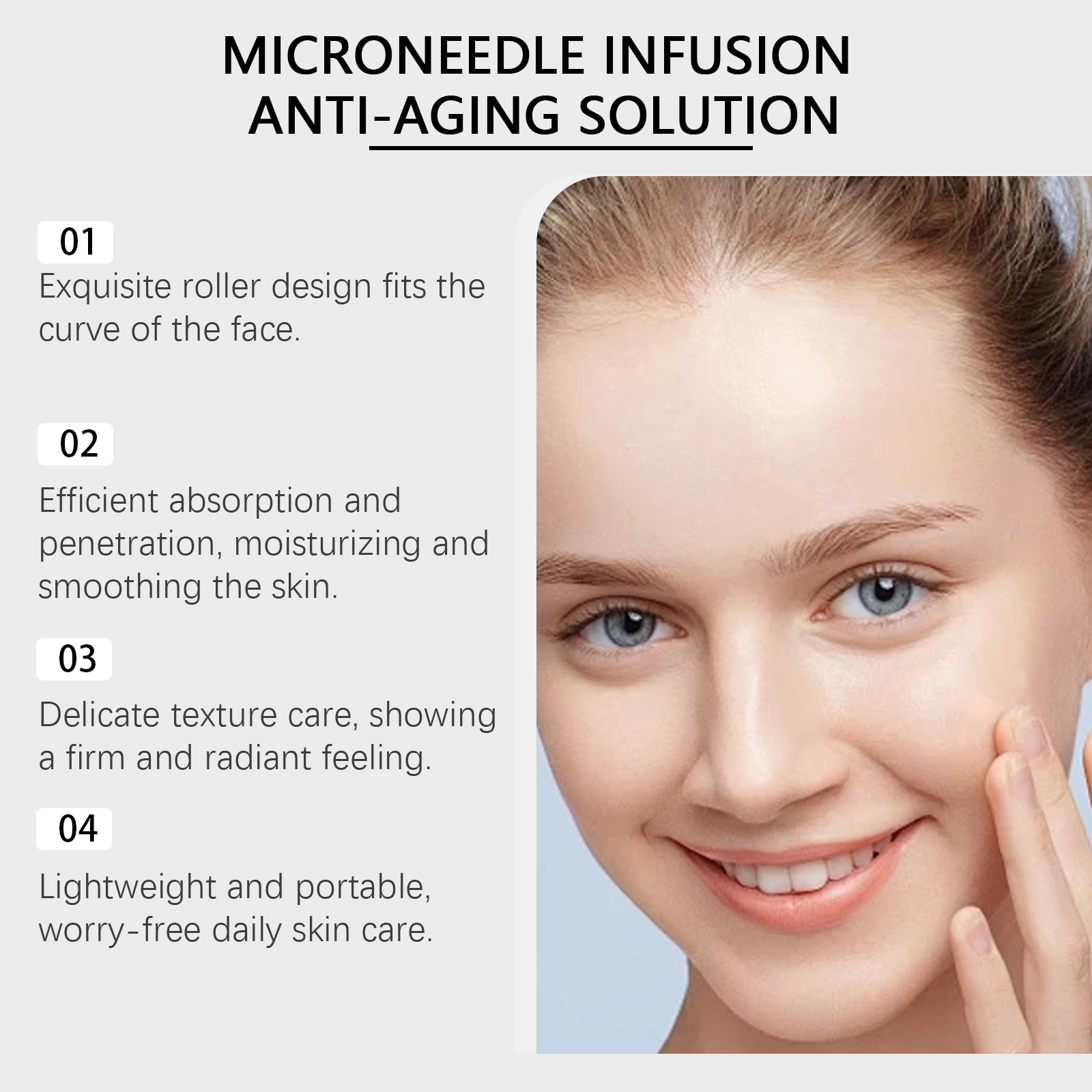 Moisturizing Skincare Roller Set Moisturize Tighten Skin Improve Fine Lines Daily Care Essence Liquid