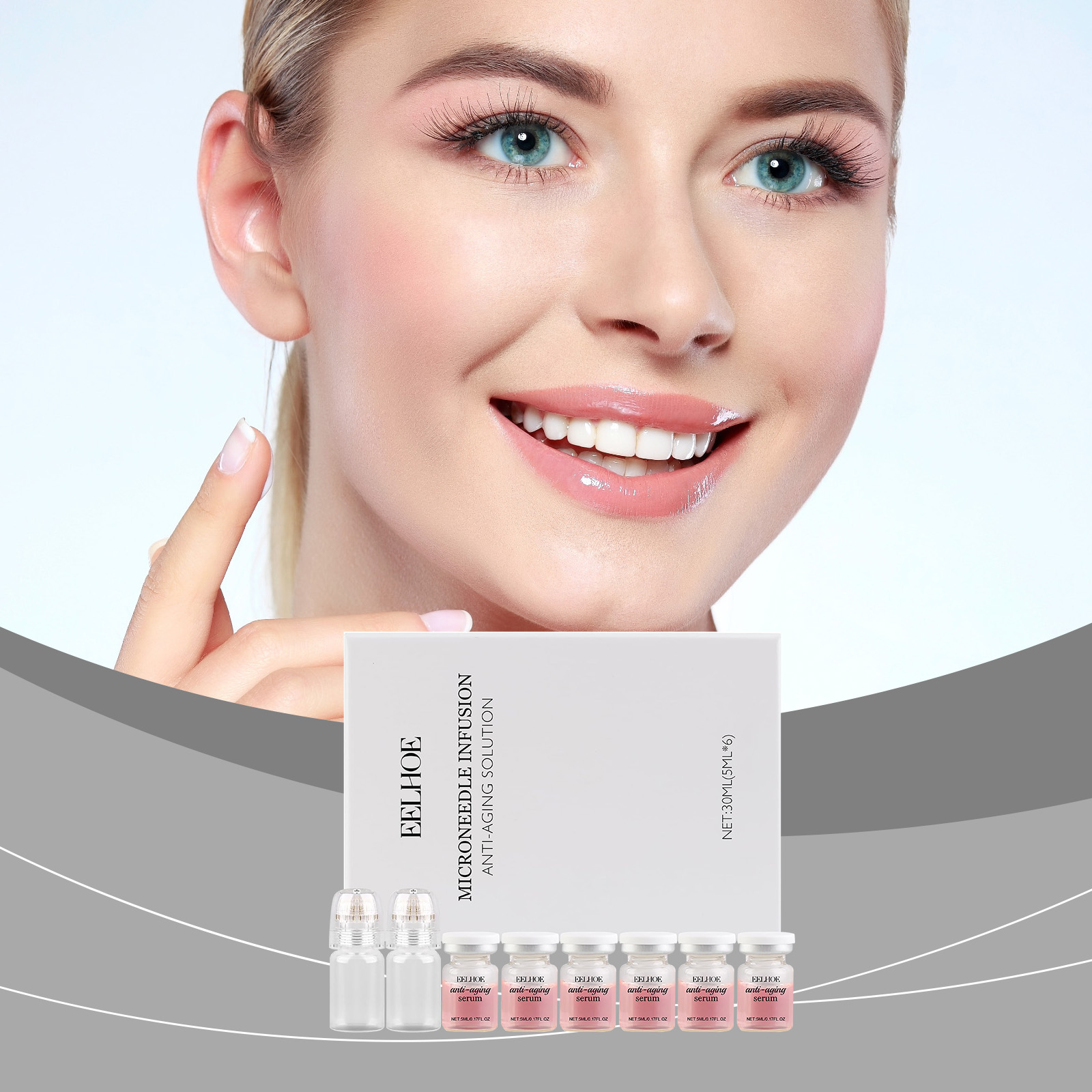 Moisturizing Skincare Roller Set Moisturize Tighten Skin Improve Fine Lines Daily Care Essence Liquid
