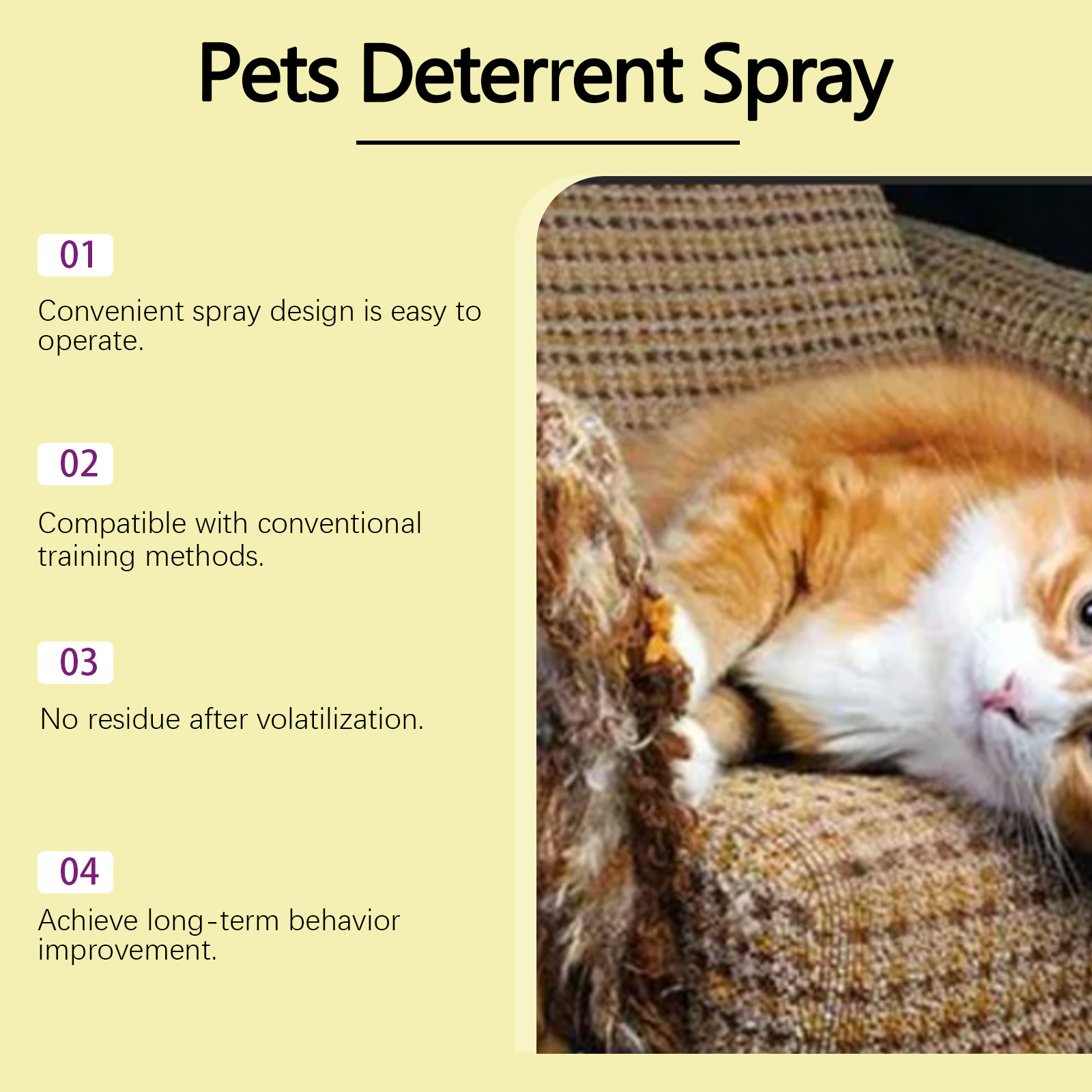 Indoor Cat Repellent Spray Indoor Outdoor Prevent Cat Scratching Furniture Pee Household Repellent