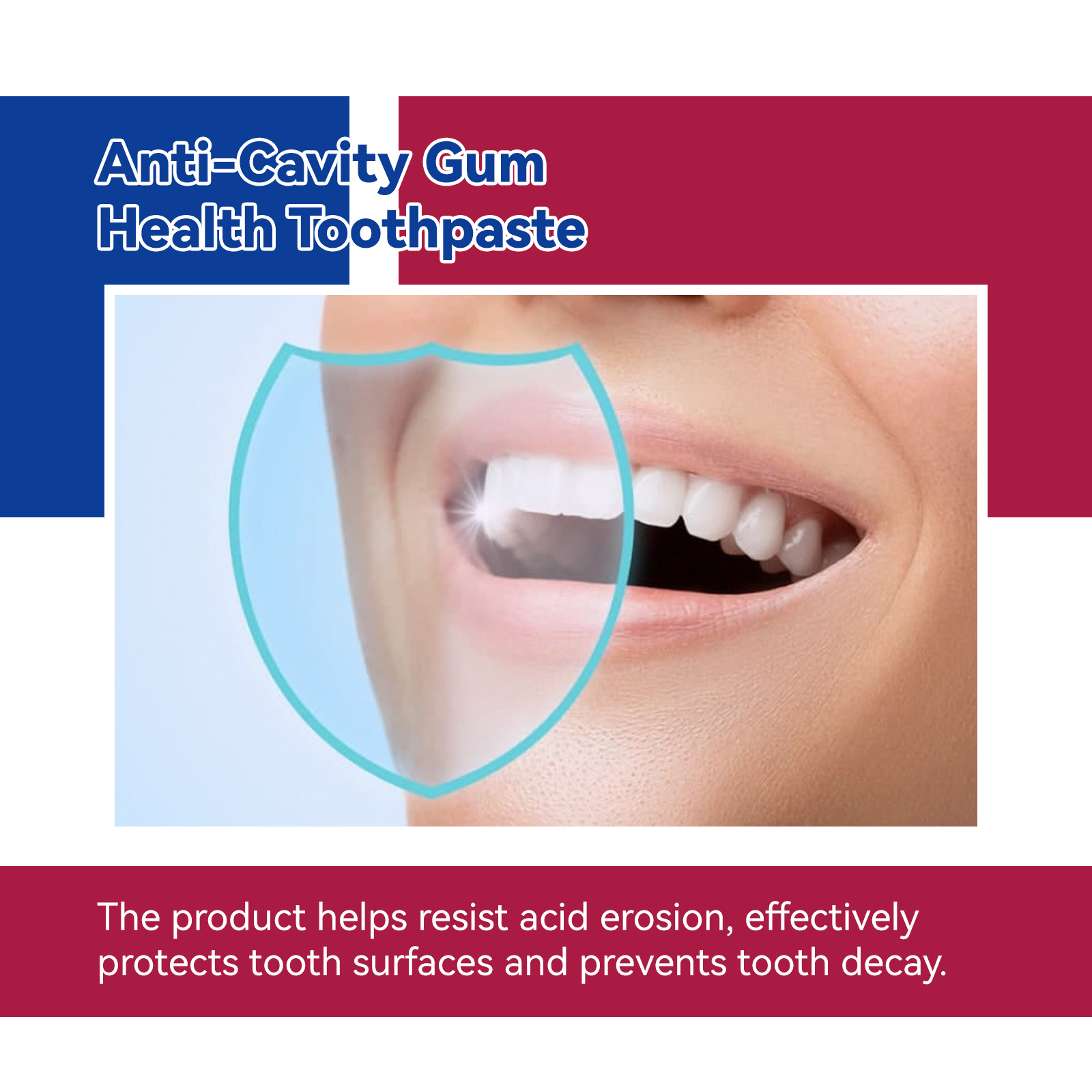 Anti Cavity Whitening Toothpaste Cleans Yellow Teeth Stains Plaque Freshens Breath Cleans And Protects Teeth