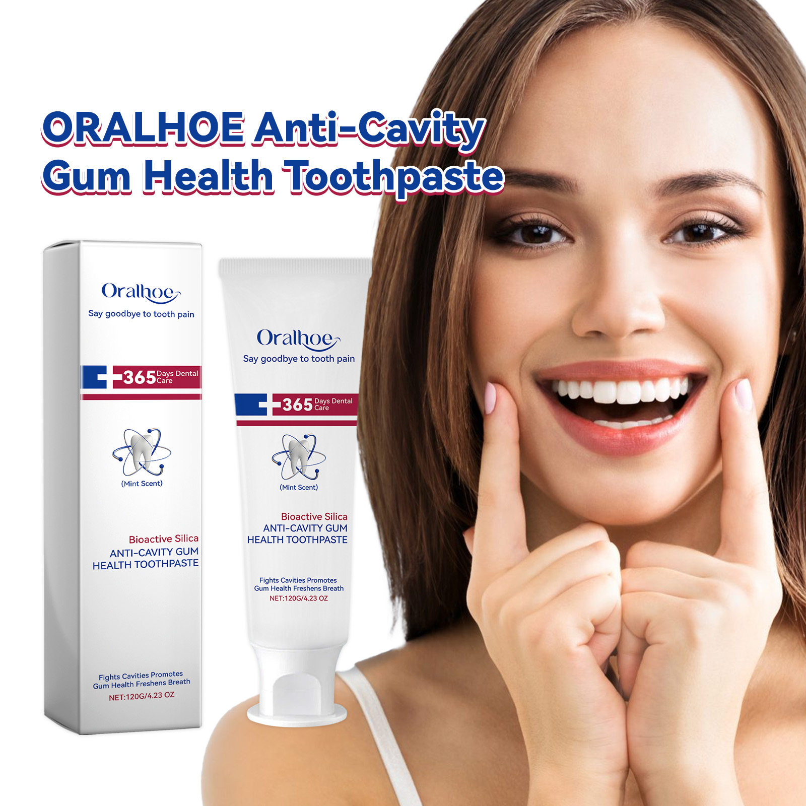 Anti Cavity Whitening Toothpaste Cleans Yellow Teeth Stains Plaque Freshens Breath Cleans And Protects Teeth