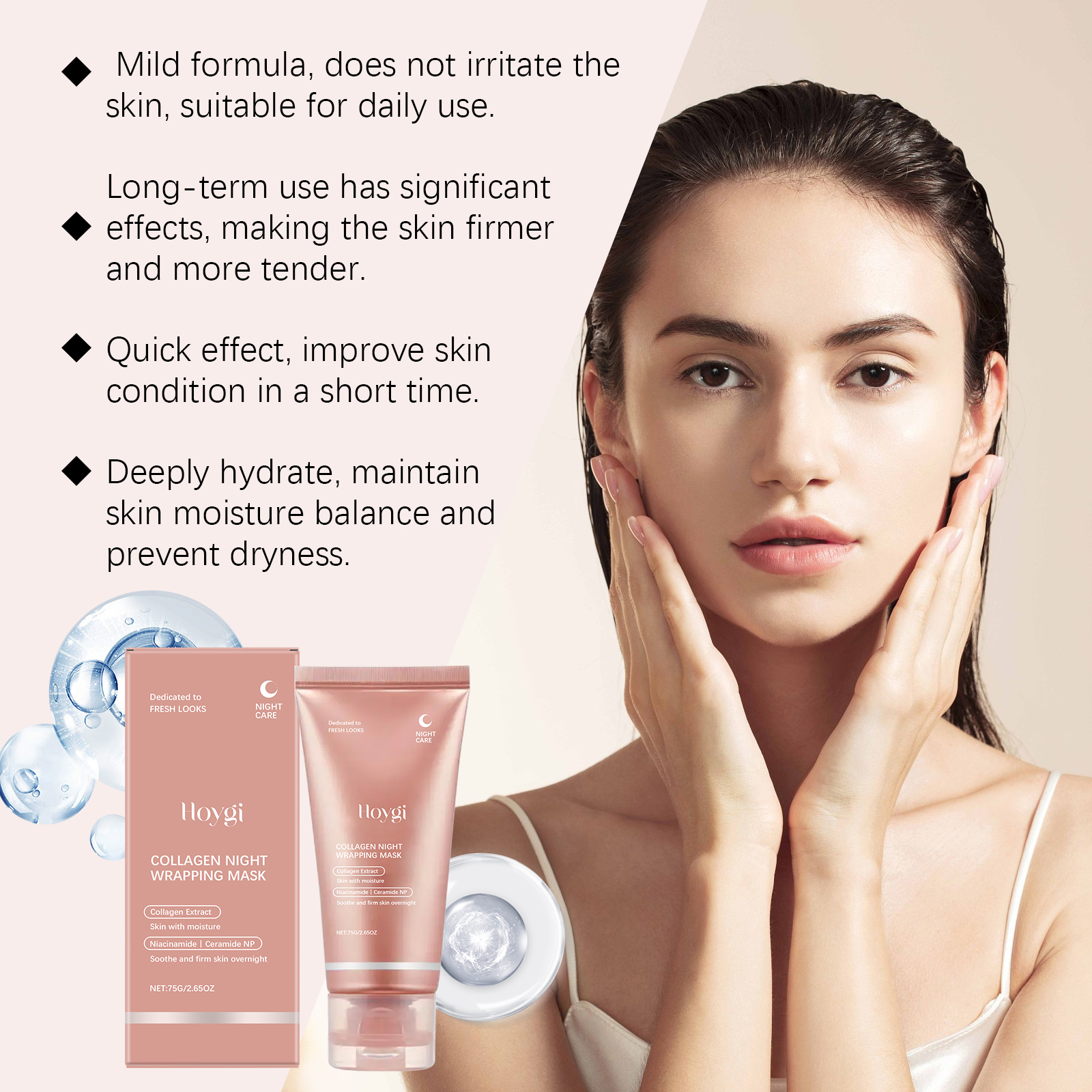 Collagen Peel Off Mask Deep Cleansing Exfoliating Hydrating For Glowing Skin Daily Home Facial Care