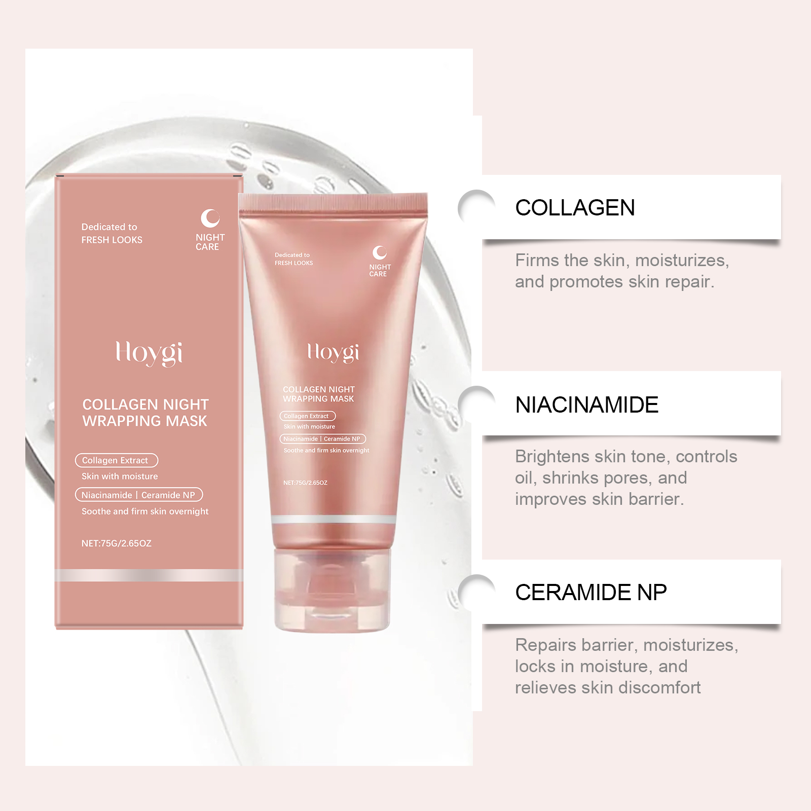 Collagen Peel Off Mask Deep Cleansing Exfoliating Hydrating For Glowing Skin Daily Home Facial Care