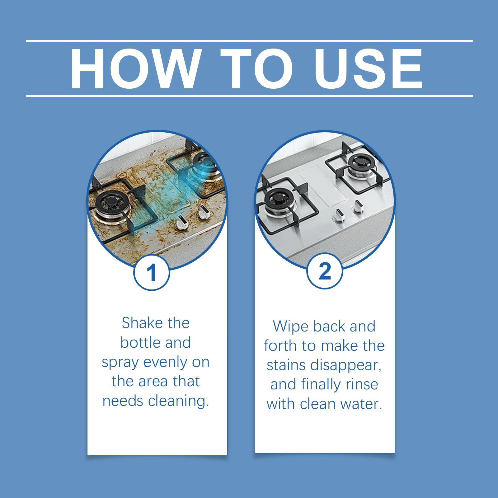 Kitchen Foam Cleaner For Stove Cookware Multi Surface Grease And Stain Removal