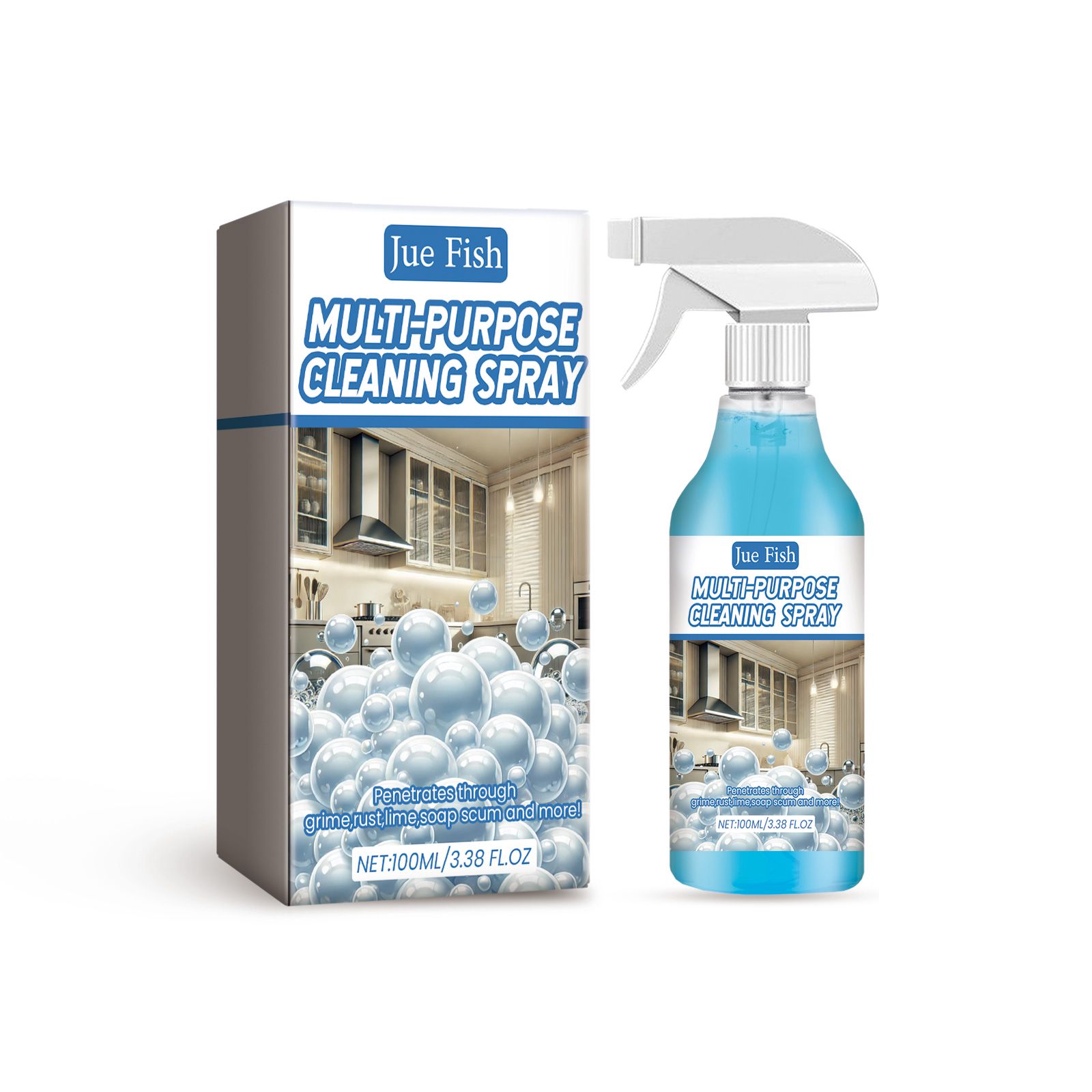 Kitchen Foam Cleaner For Stove Cookware Multi Surface Grease And Stain Removal