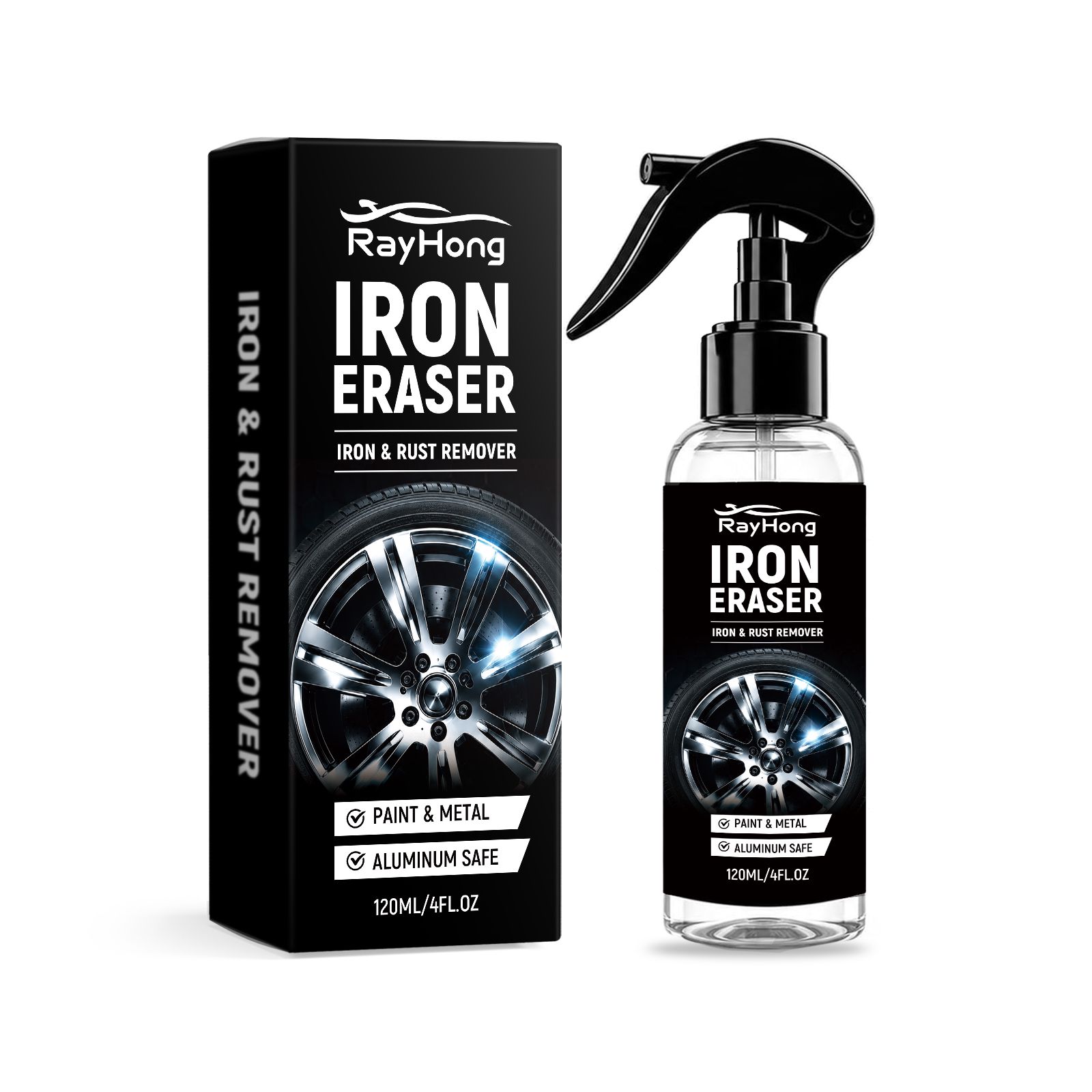 Car Rust Cleaner Spray For Metal Surface Rust Removal And Wheel Care