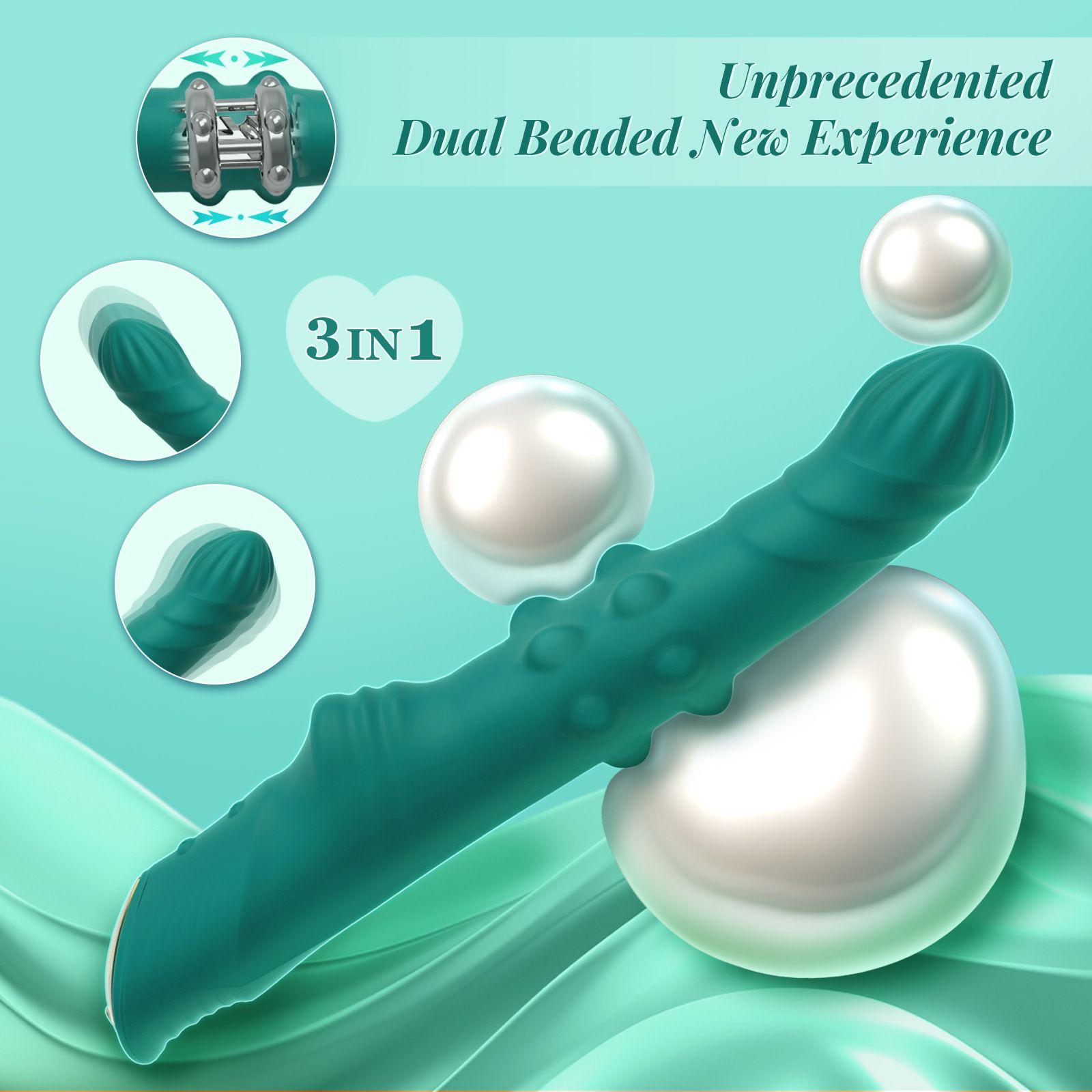Adult Sex Toy Vibrator for Women Massager Telescopic Rotating Bead Vibrating Wand Massage Wand Vibrating Toy Female Masturbation Device