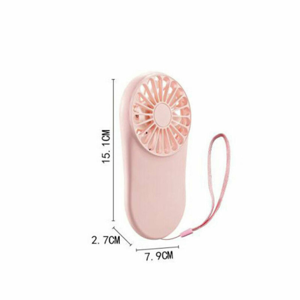 (pink) Electric Rechargeable Portable Small Summer Air Cooler Mini Fan USB