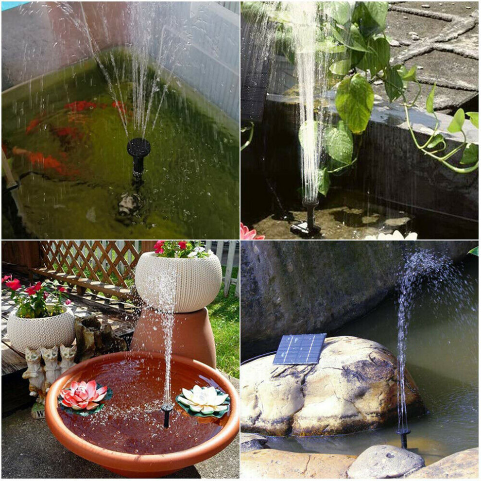 Solar Panel Powered Water Feature Plants Pump Garden Pool Pond Aquarium Fountain
