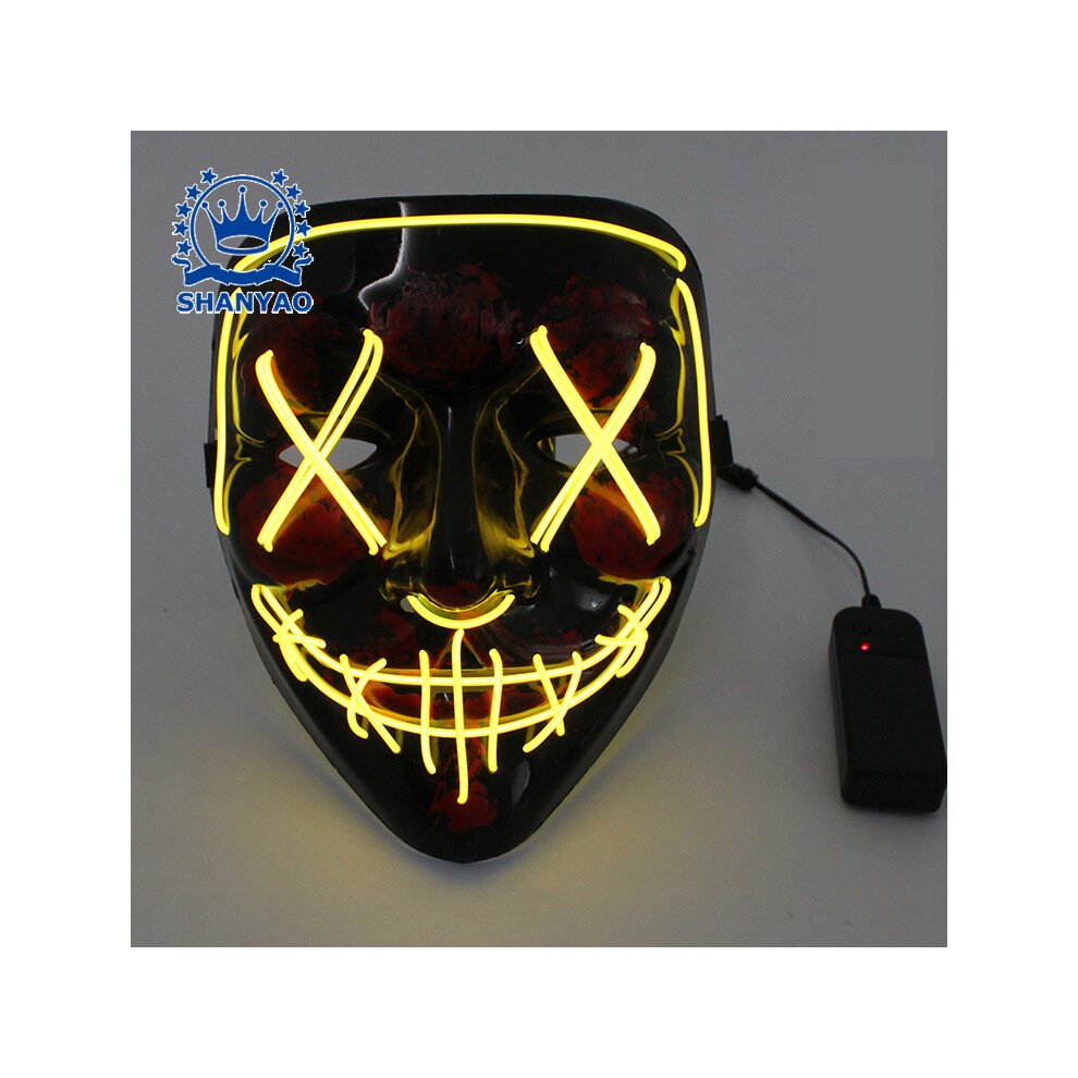 Halloween Mask LED 3 Light Up Modes for Cosplay Costumes Festival Carnival Masquerade Party Gifts for Kids Adult Men Women