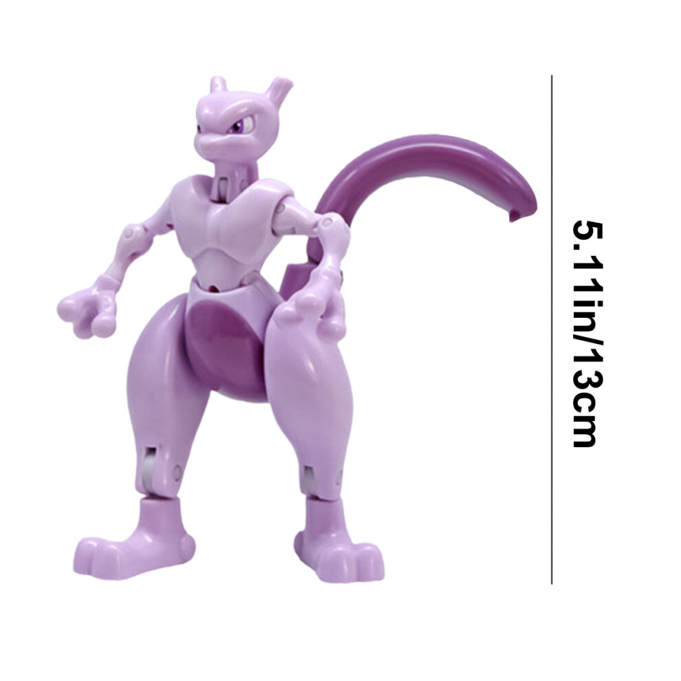 Pokemon Ball Mewtwo Deformable Ball Toy with Action Figures Anime Elf Model Boxed Children Fun Toy Game Gift For Kids Birthday