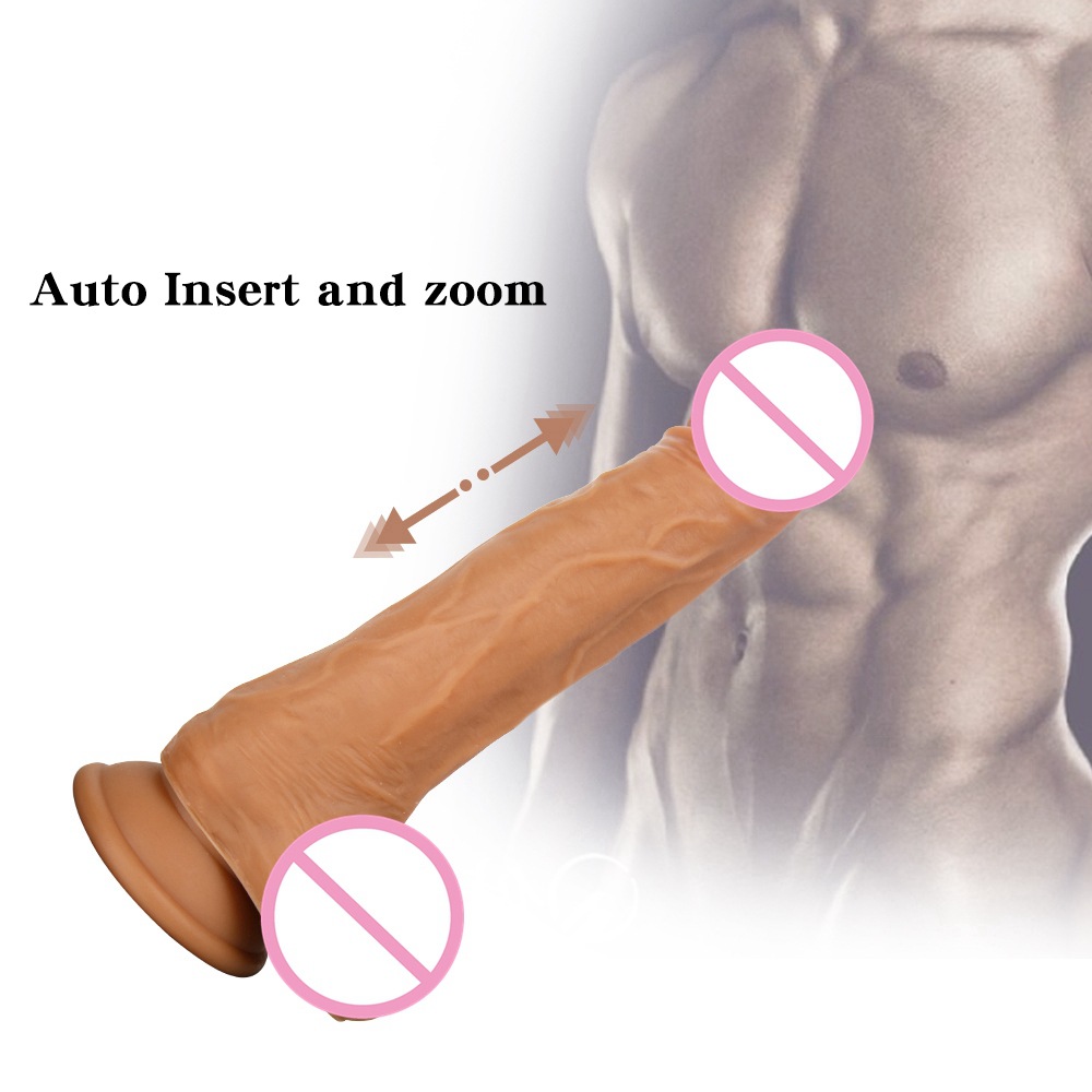 Realistic Dildo Masturbator Machine Gun for Women Automatic Thrusting Vibrator Wand Adult Sex Toy G-Spot Fucking Massager Bullet Heating Function Suction Cup Wireless Remote Control Anal Stimulate Sex Pleasure