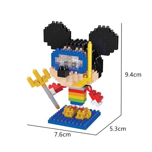 Disney Mickey Mouse Building Blocks Aquanaut Mini Action Figures Heads Assembly Toys Kids Birthday Gifts