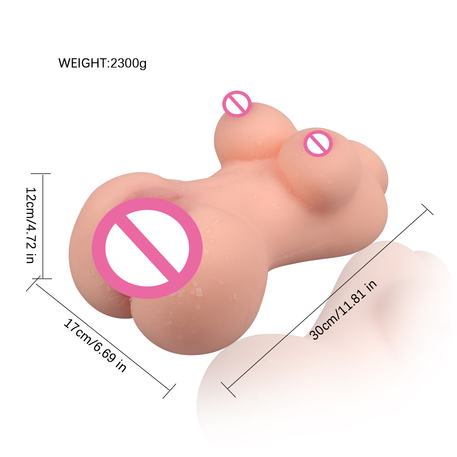 Male Masturbator Sex Doll Realistic Torso Love Dolls for Men Sex Toy with Tight Vagina Anal Opening Big Boobs Men Pleasure 5LB 2.3KG