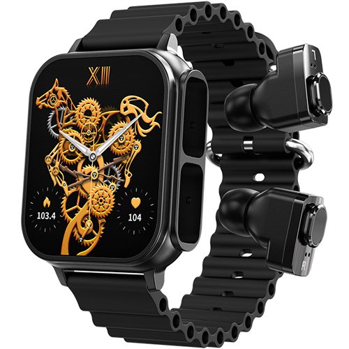Smart Watch with Bluetooth Earphone Smartwatch with Earbuds Sport Headphones Sport Fiteness Tracker Waterproof Bluetooth Call Blood Oxygen Monitoring
