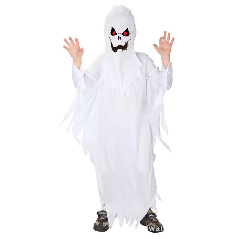 (110~120CM) Childrens Ghost Halloween Fancy Dress Costume